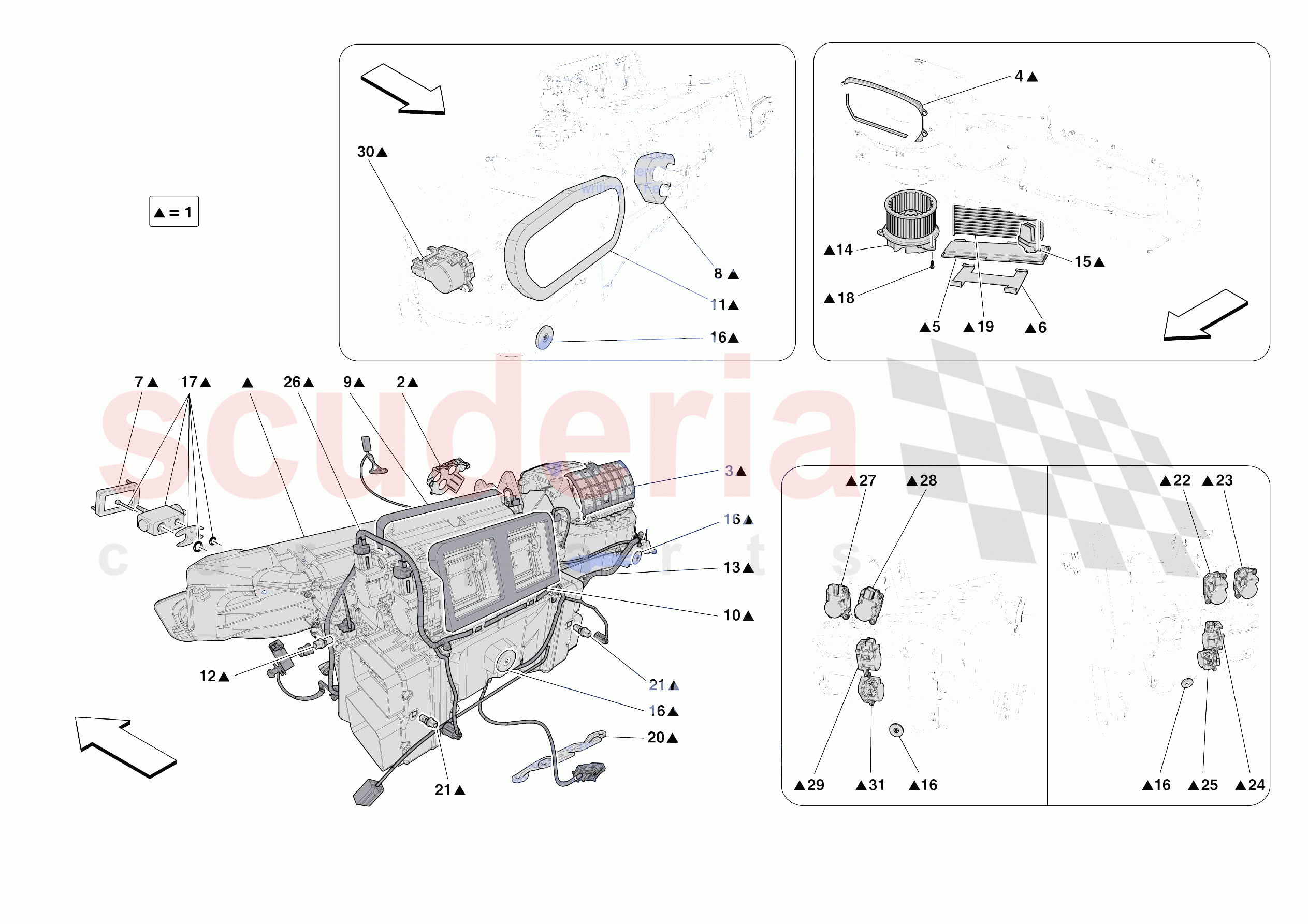 A/C SYSTEM - EVAPORATOR of Ferrari Ferrari 812 Competizione Europe RH