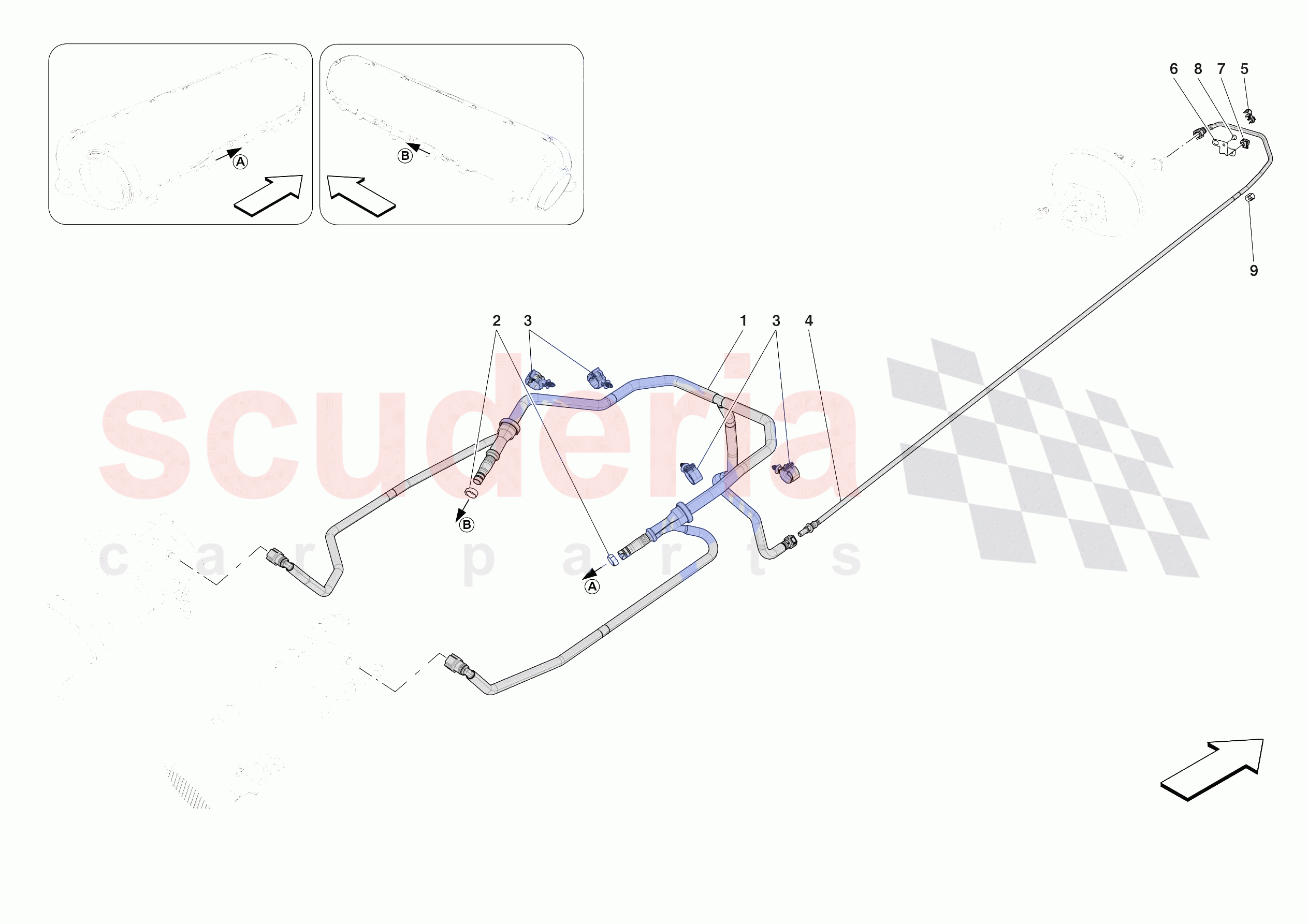 SERVO BRAKE PIPES of Ferrari Ferrari Daytona SP3 Europe