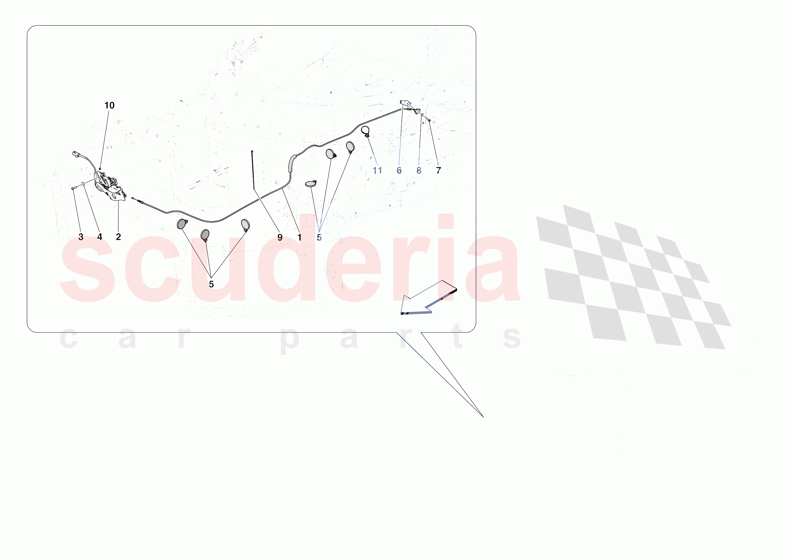 FRONT LID LOCK of Ferrari Ferrari Daytona SP3 Europe