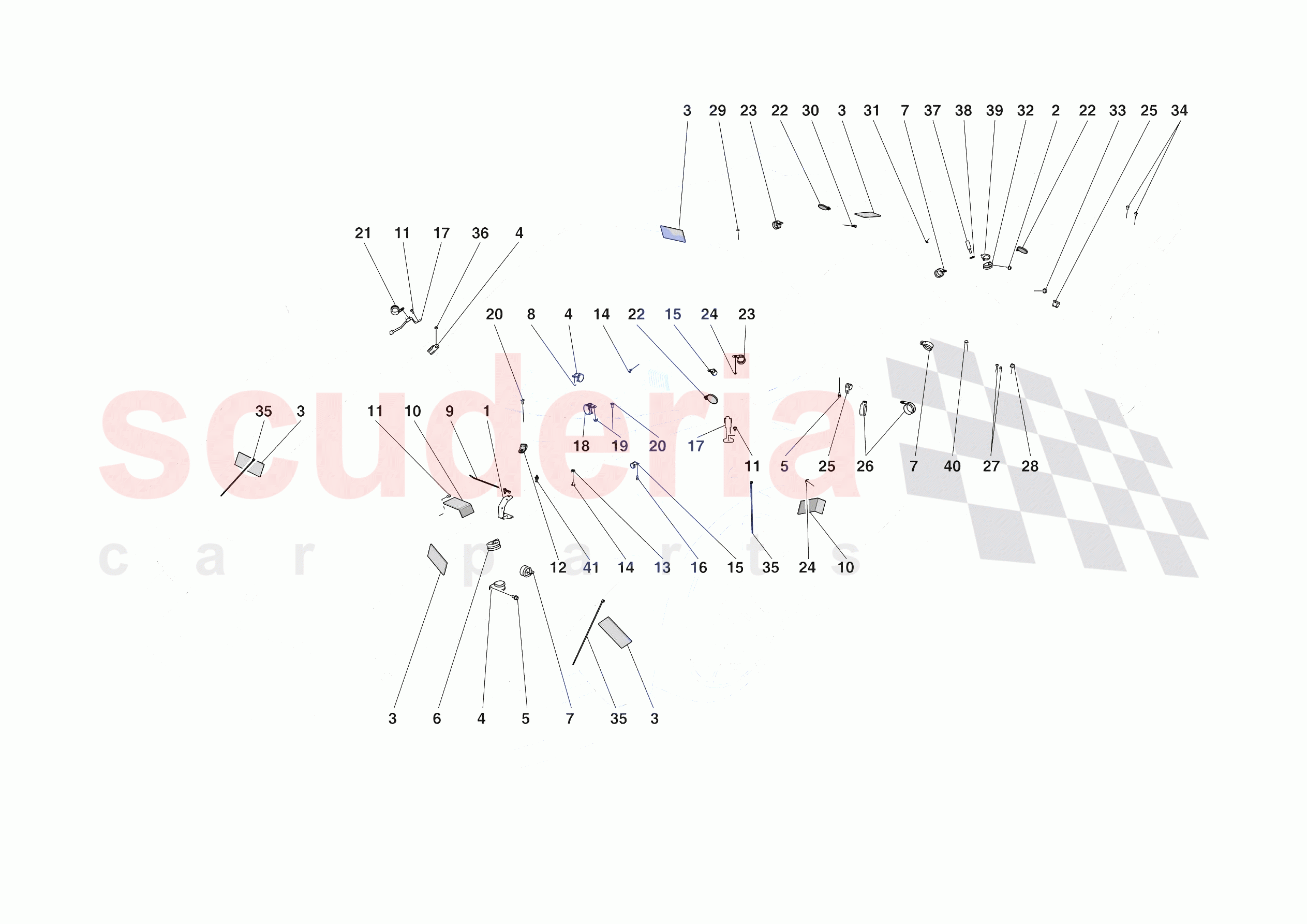 VARIOUS FASTENINGS FOR THE ELECTRICAL SYSTEM of Ferrari Ferrari Daytona SP3 Europe
