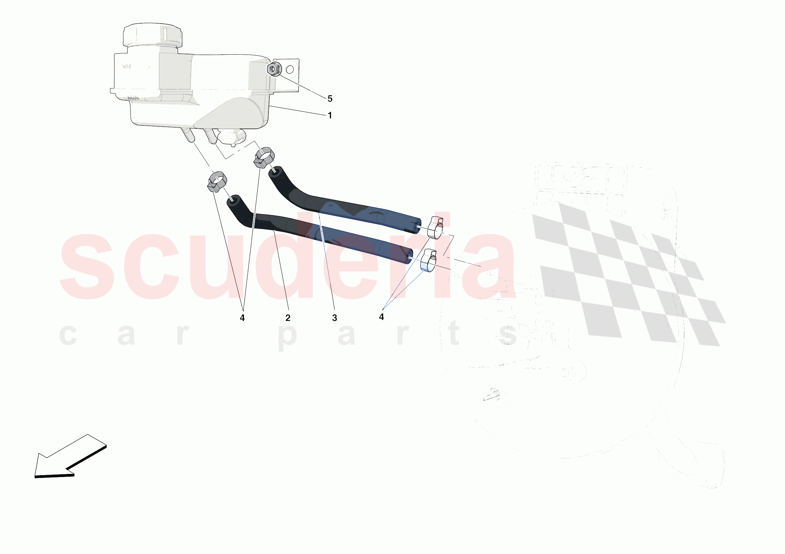 BRAKE MASTER CYLINDER RESERVOIR of Ferrari Ferrari F8 Spider Europe