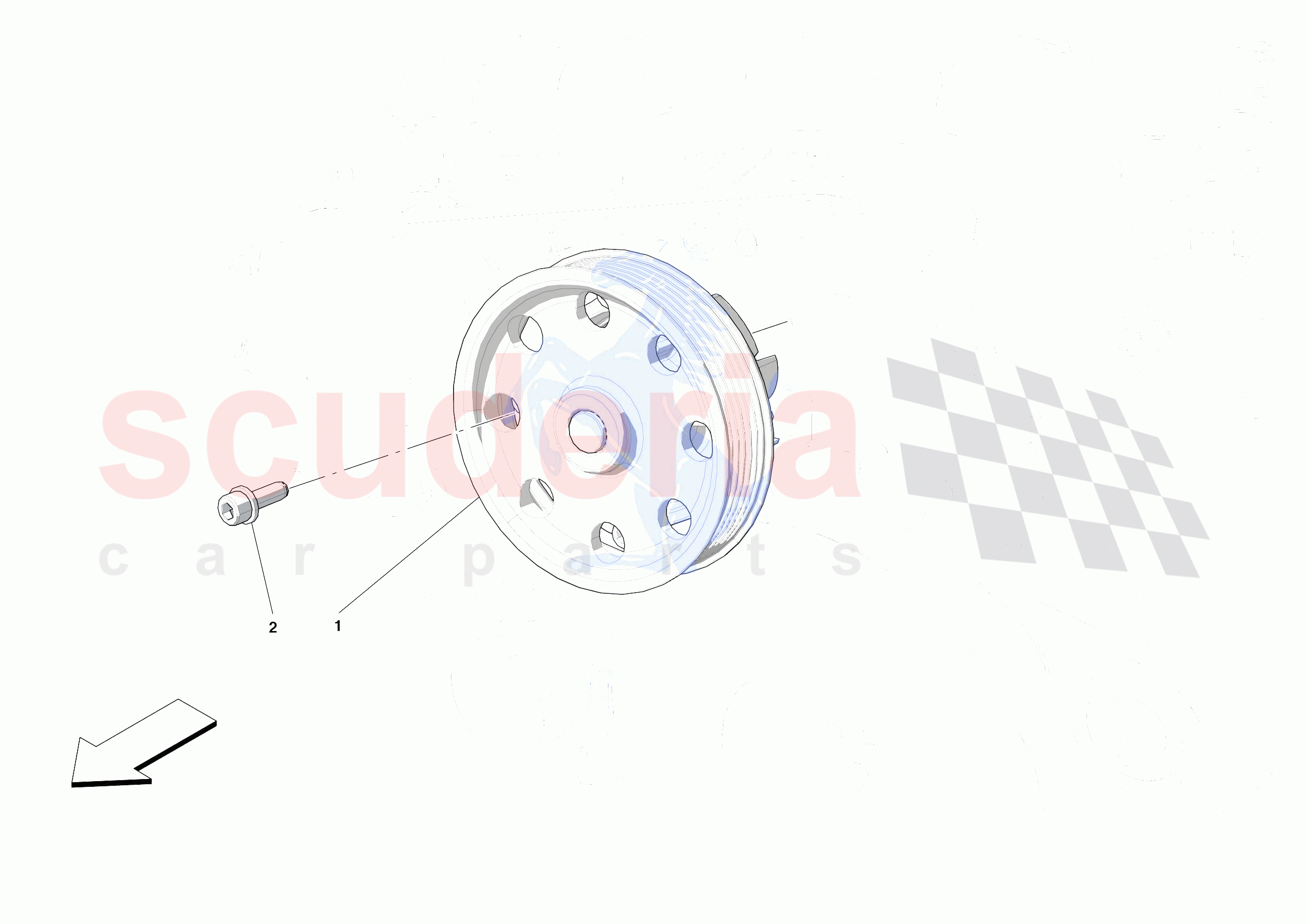 ENGINE COOLING SYSTEM PUMP of Ferrari Ferrari F8 Spider Europe RH