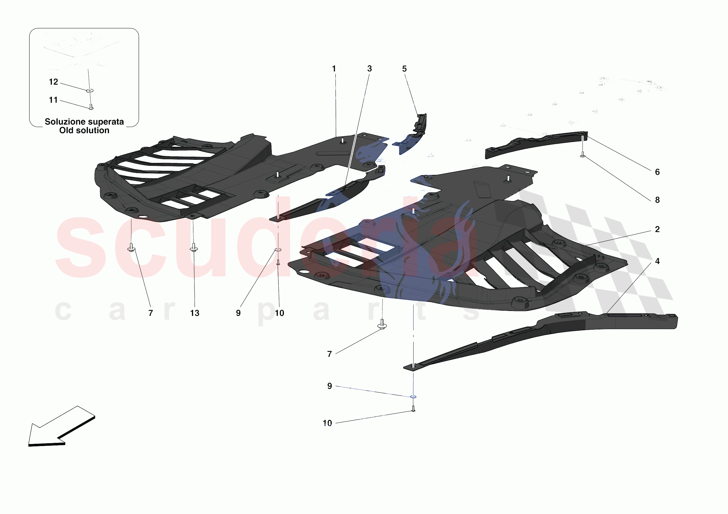 FRONT SHIELDS of Ferrari Ferrari F8 Spider Europe RH
