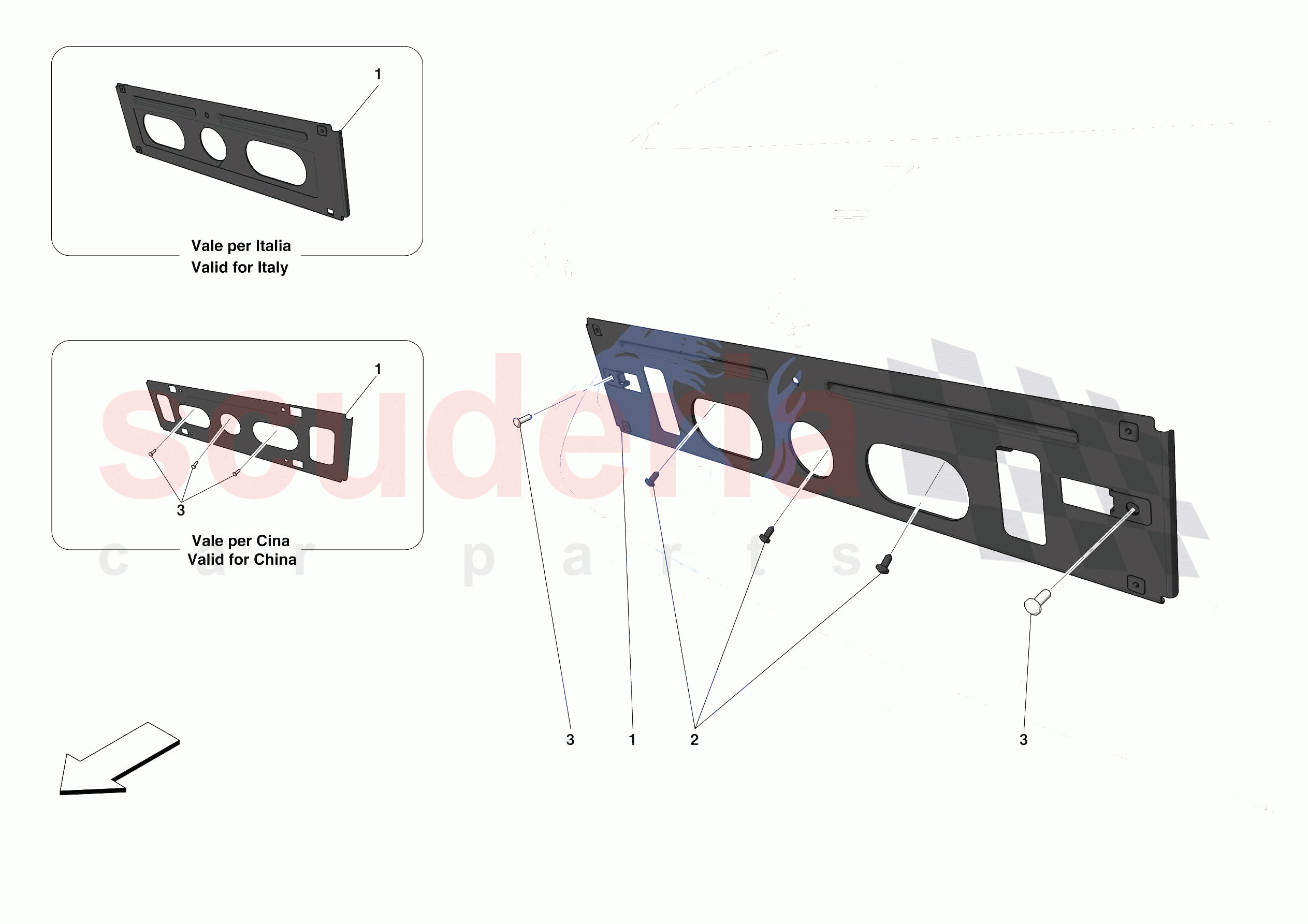 INSTALLING FRONT LICENCE PLATE of Ferrari Ferrari F8 Spider USA