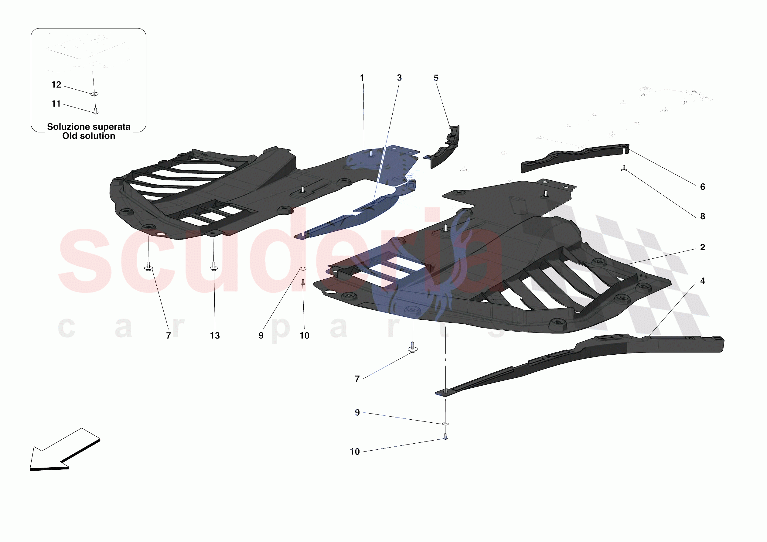 FRONT SHIELDS of Ferrari Ferrari F8 Tributo Europe RH