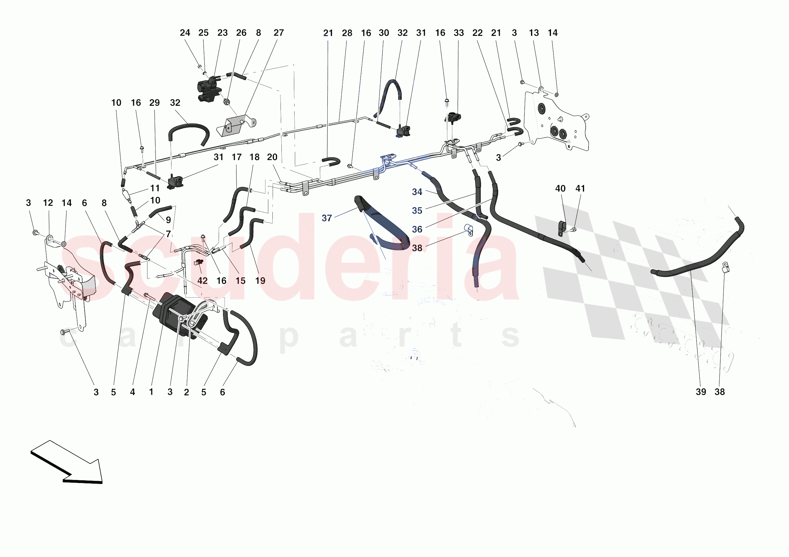 TURBOCHARGING SYSTEM ADJUSTMENTS of Ferrari Ferrari F8 Tributo USA