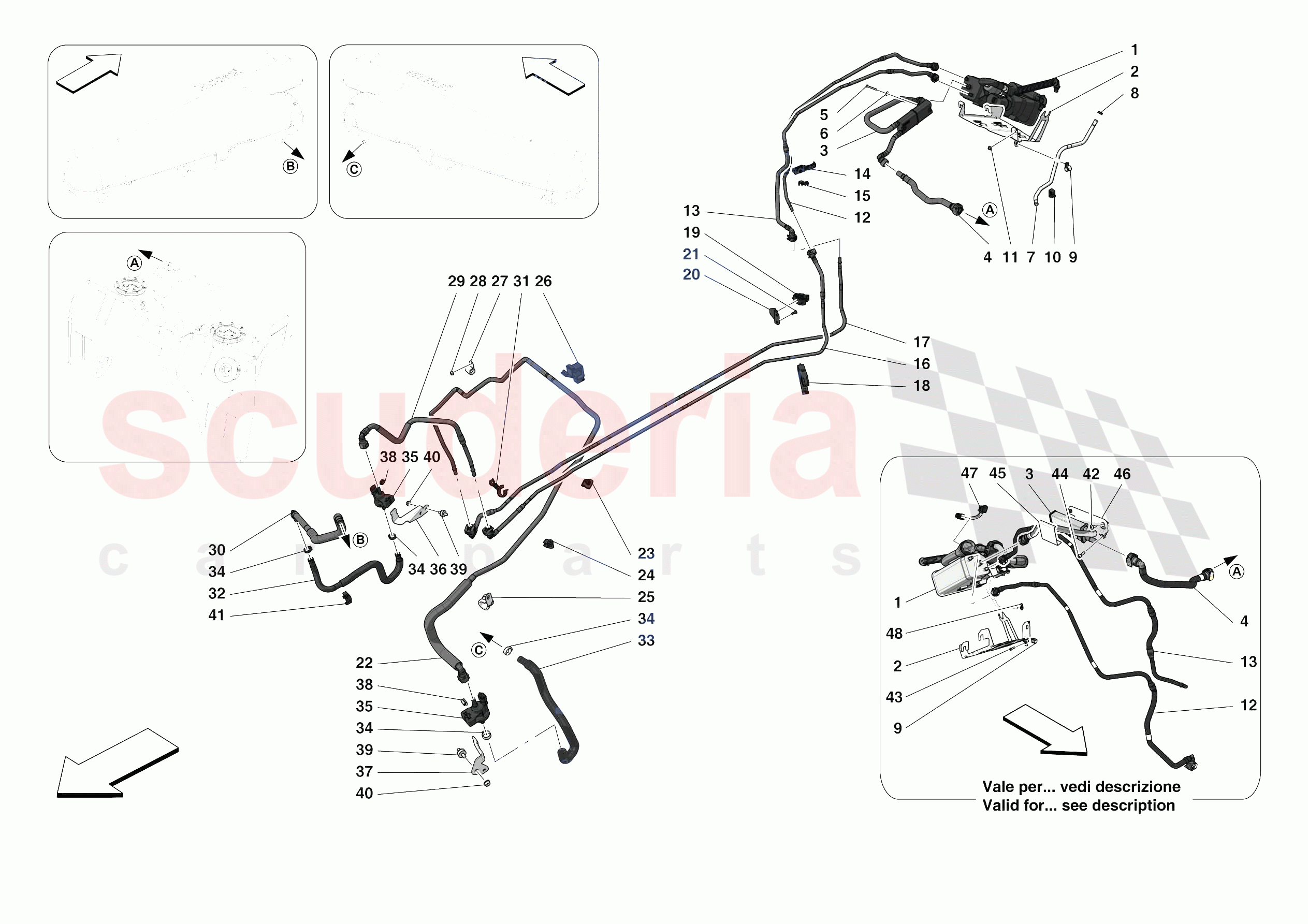 EVAPORATIVE EMISSIONS CONTROL SYSTEM of Ferrari Ferrari Monza SPA1 Europe
