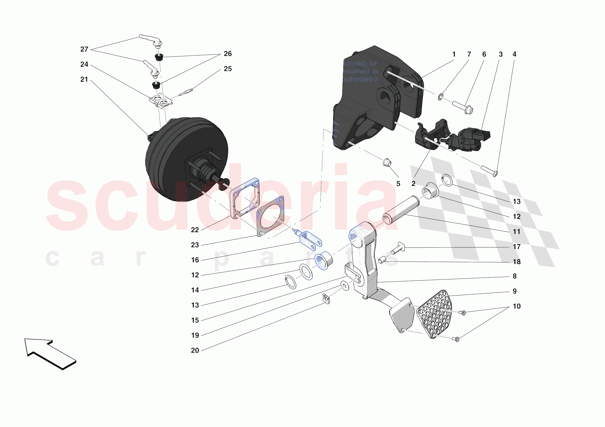 PEDAL BOARD of Ferrari Ferrari Monza SPA1 Europe