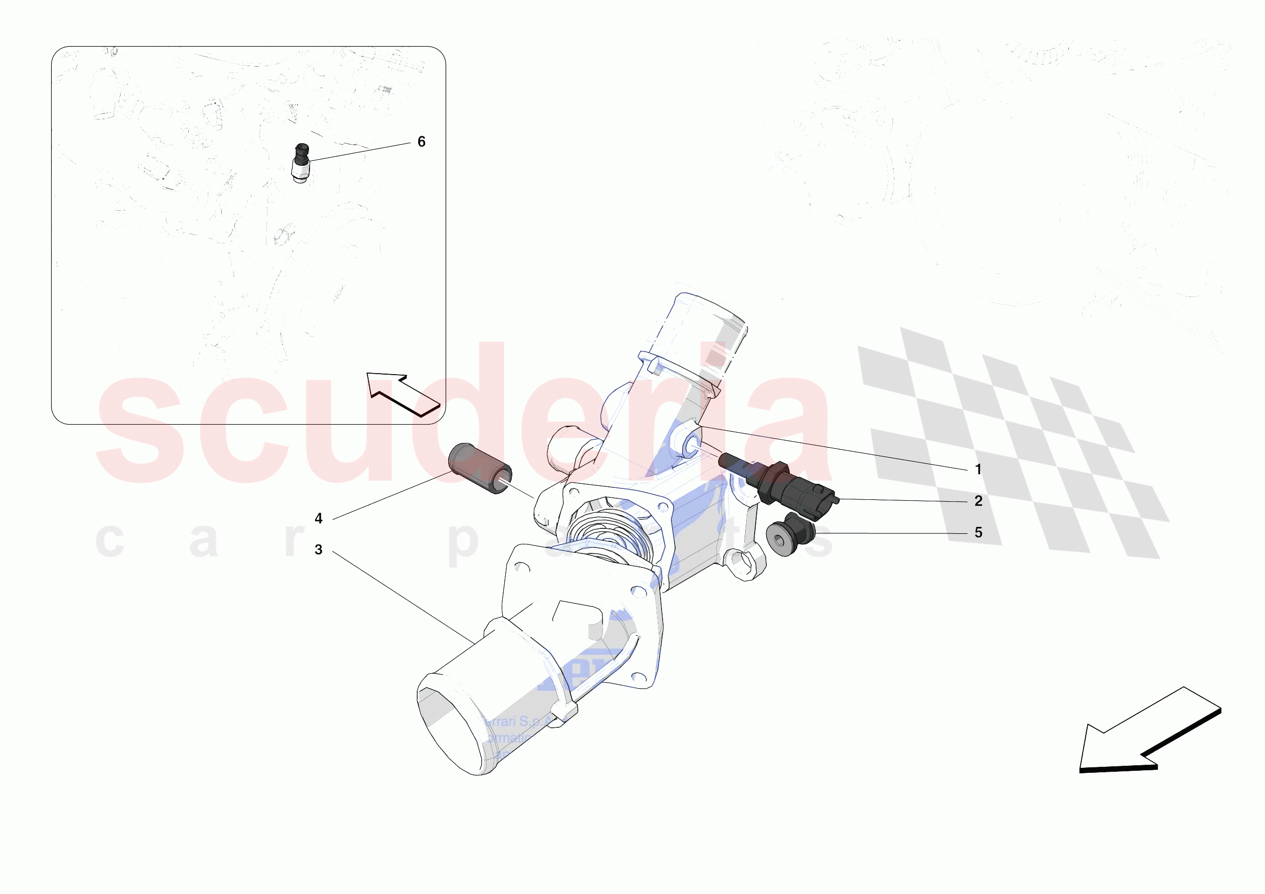ENGINE TEMPERATURE AND PRESSURE REGULATORS of Ferrari Ferrari Monza SPA2 Europe
