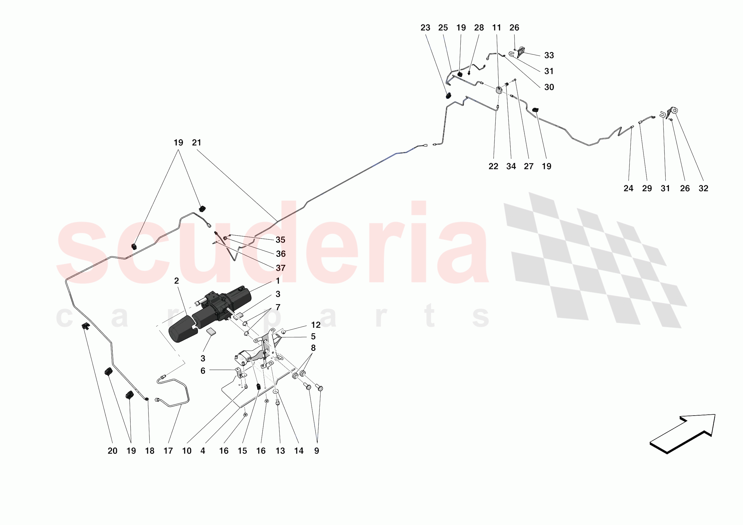 LIFTING THE VEHICLE of Ferrari Ferrari Monza SPA2 Europe