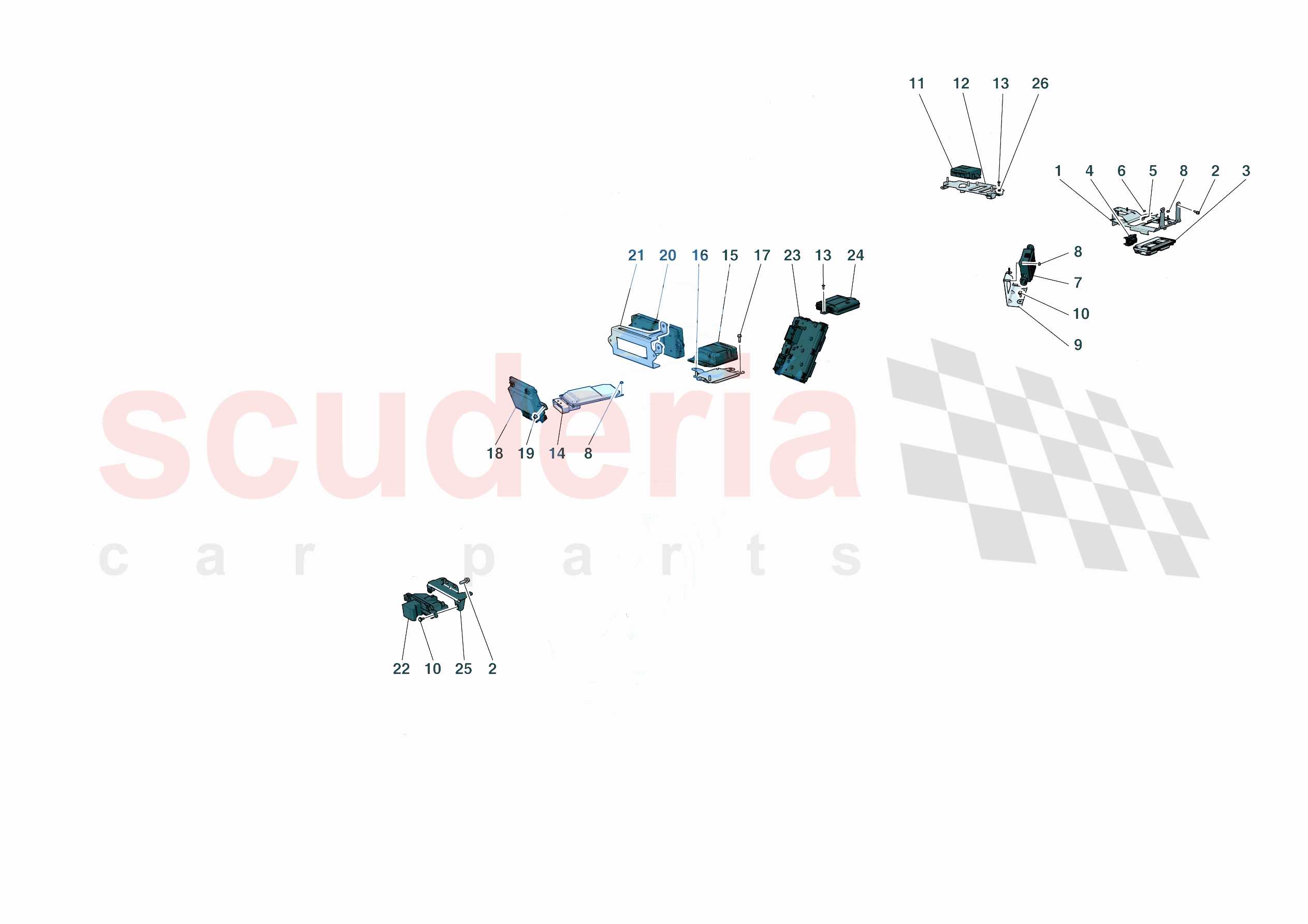 ELECTRICAL SYSTEM CONTROL UNITS of Ferrari Ferrari Monza SPA2 Europe