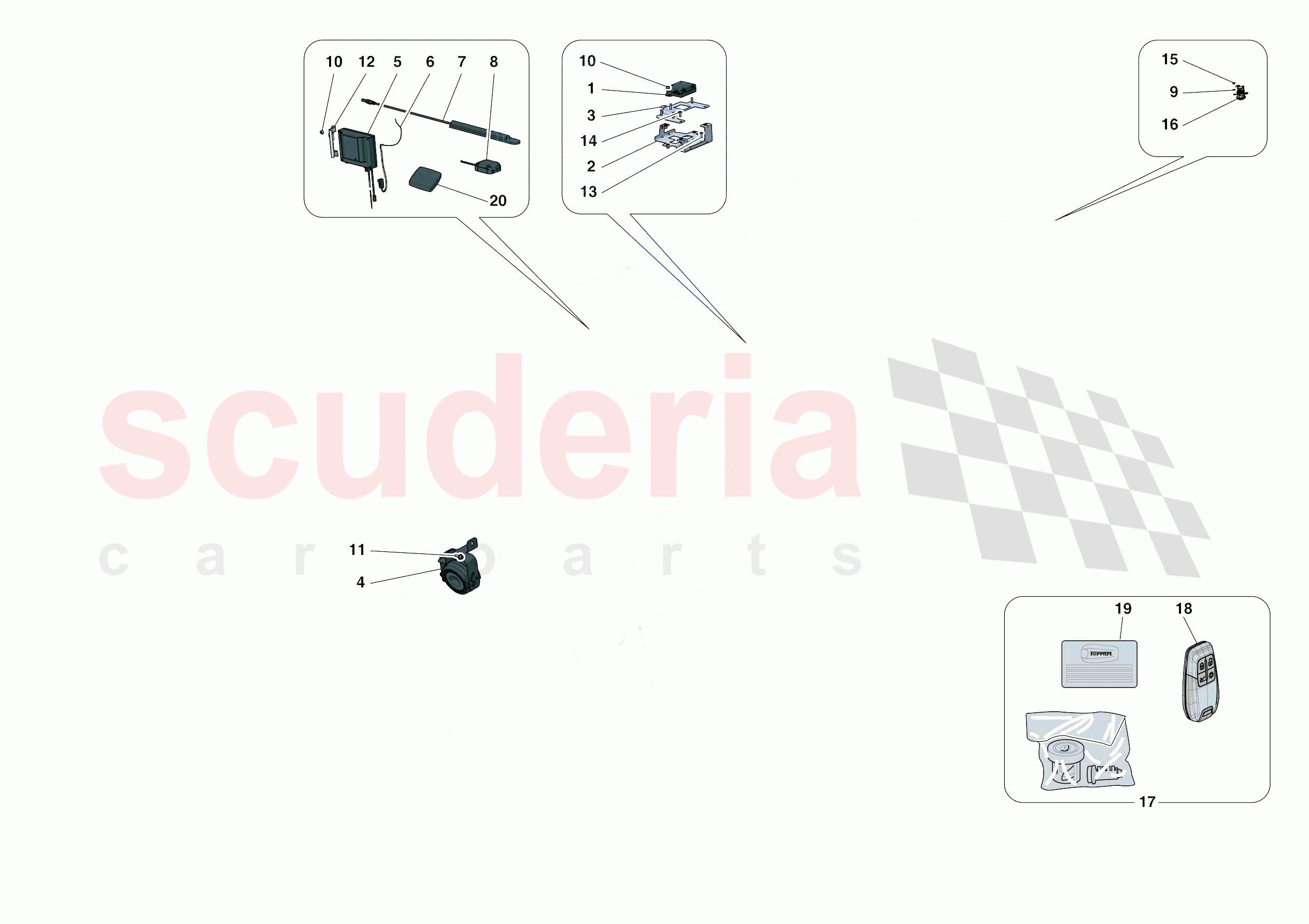 ANTI-THEFT SYSTEM of Ferrari Ferrari Monza SPA2 Europe