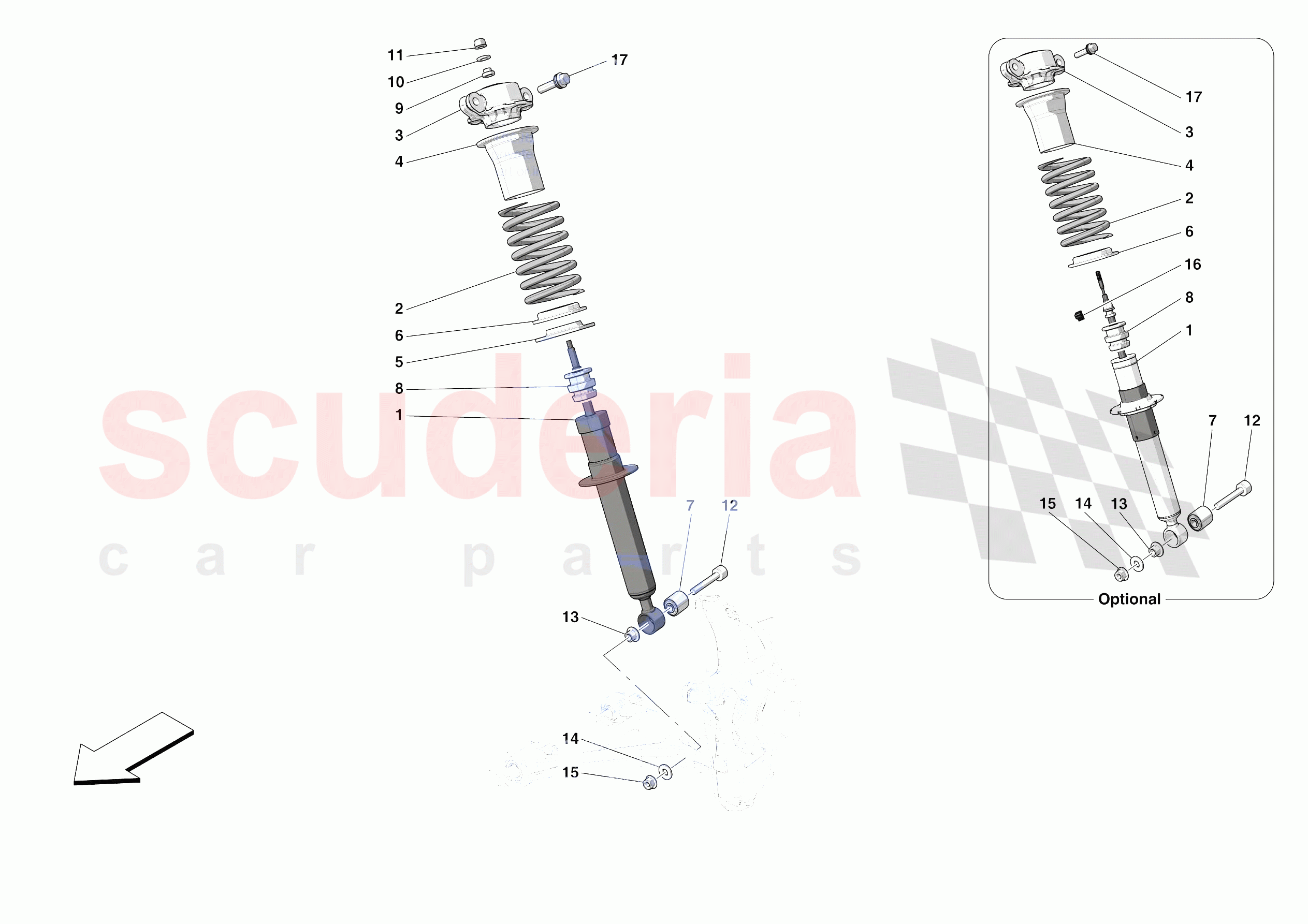 FRONT SUSPENSION - SHOCK ABSORBERS of Ferrari Ferrari Portofino Europe