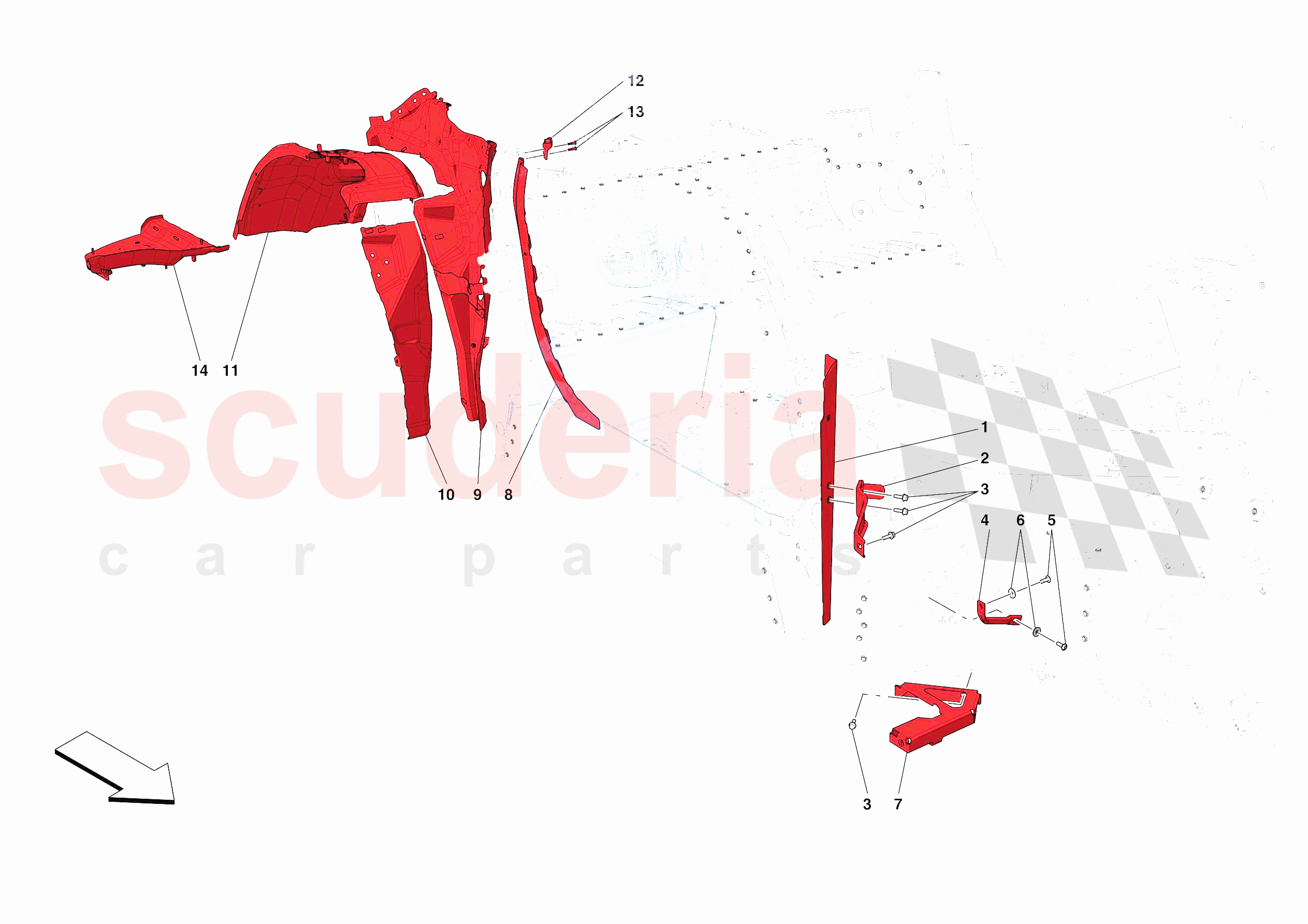 LATERAL SUBSTRUCTURE of Ferrari Ferrari Portofino Europe RH