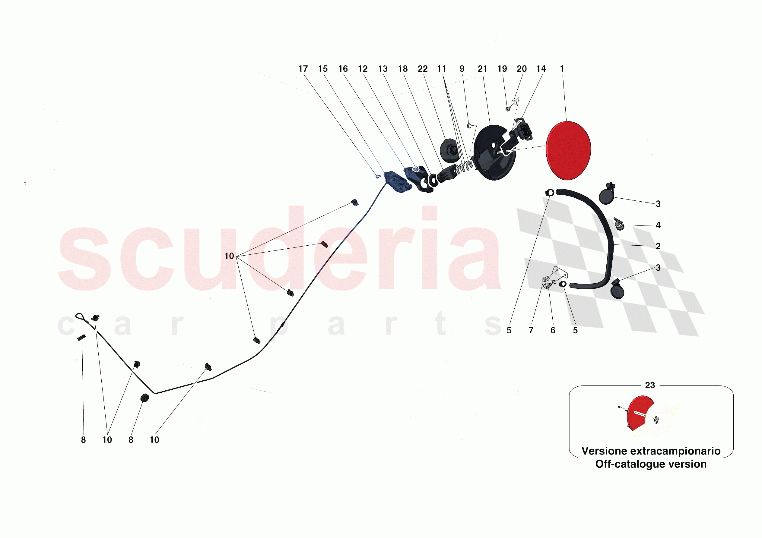 FUEL FILLER SEAT of Ferrari Ferrari Portofino Europe RH