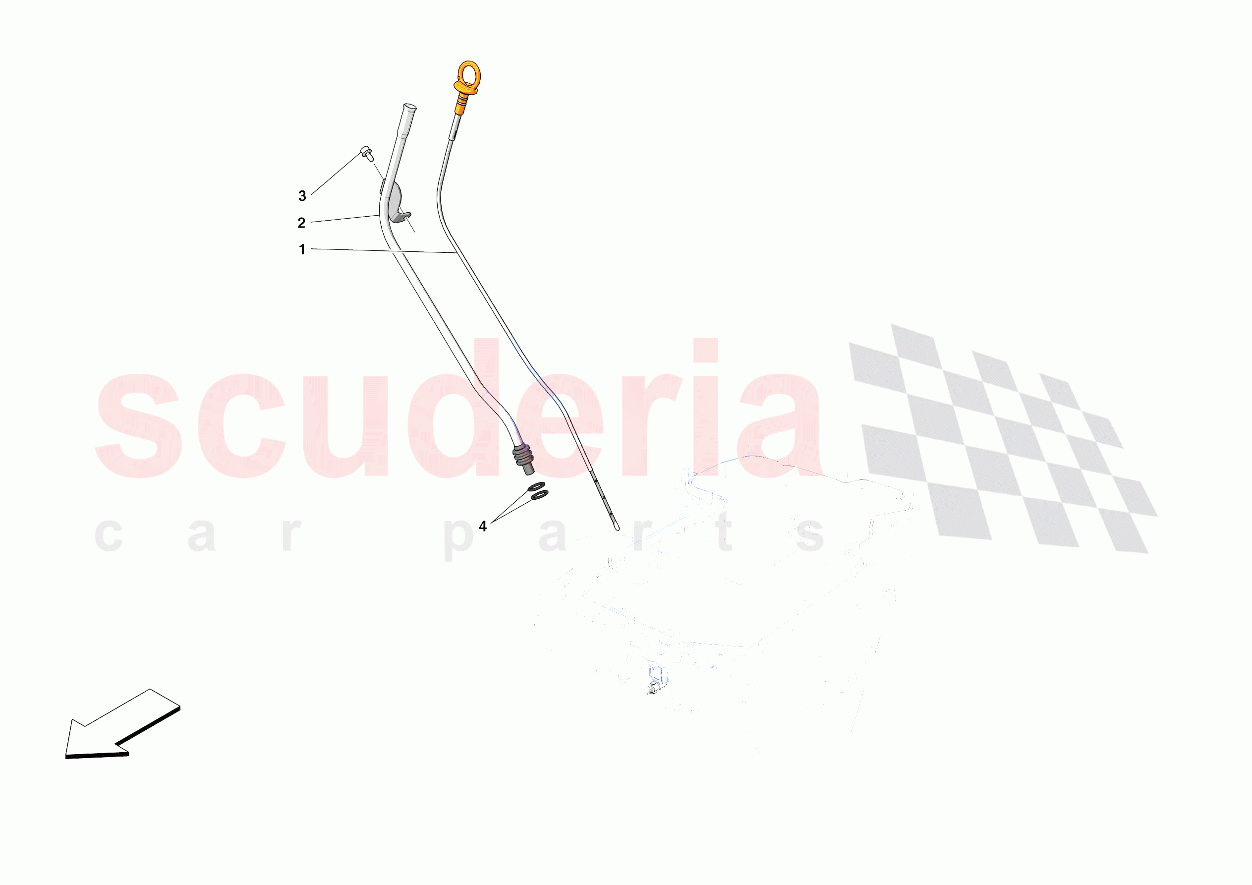 OIL PIPES AND ENGINE OIL LEVEL SENSOR of Ferrari Ferrari Portofino M Europe