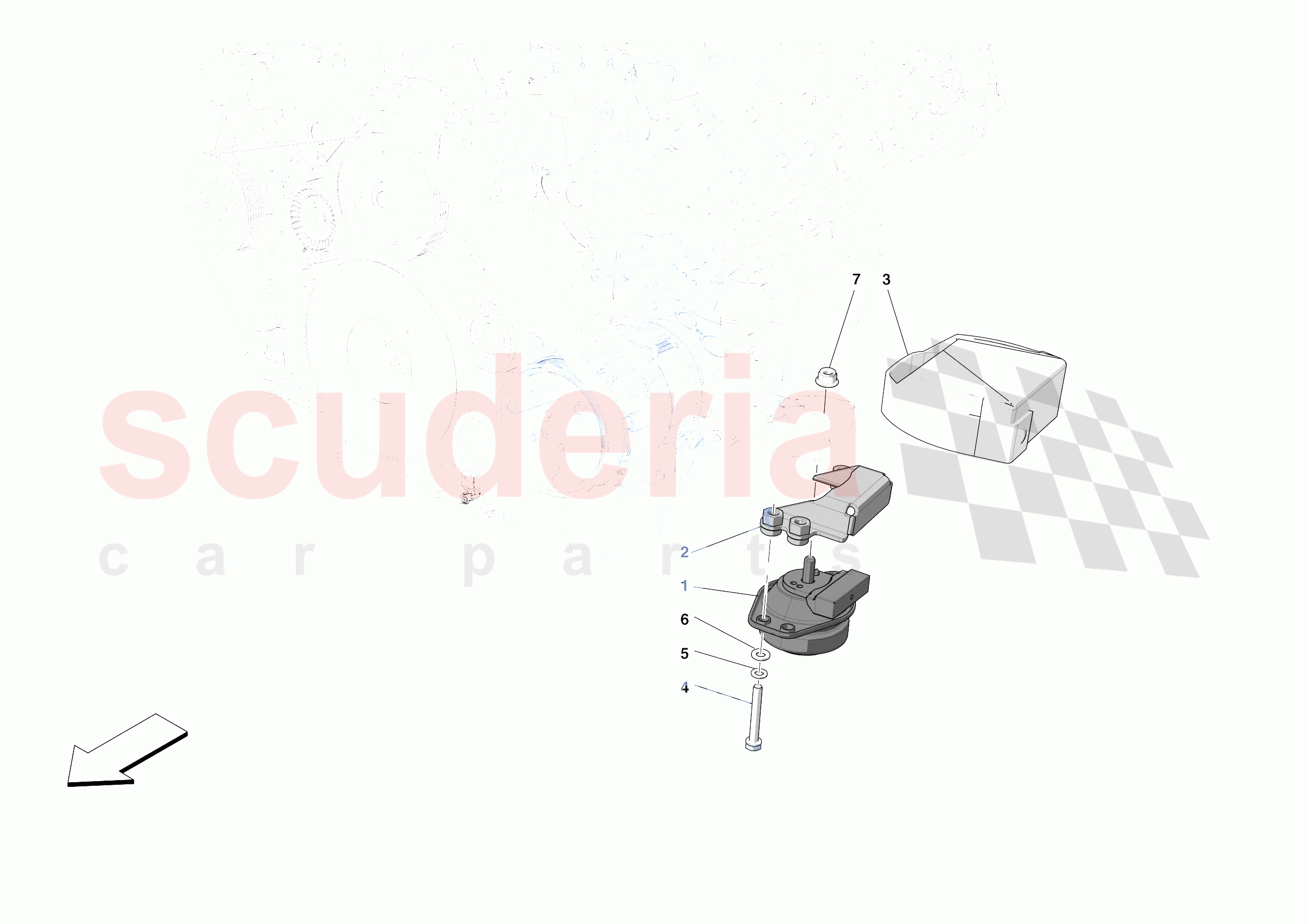 ENGINE SUSPENSION BUSH of Ferrari Ferrari Portofino M Europe