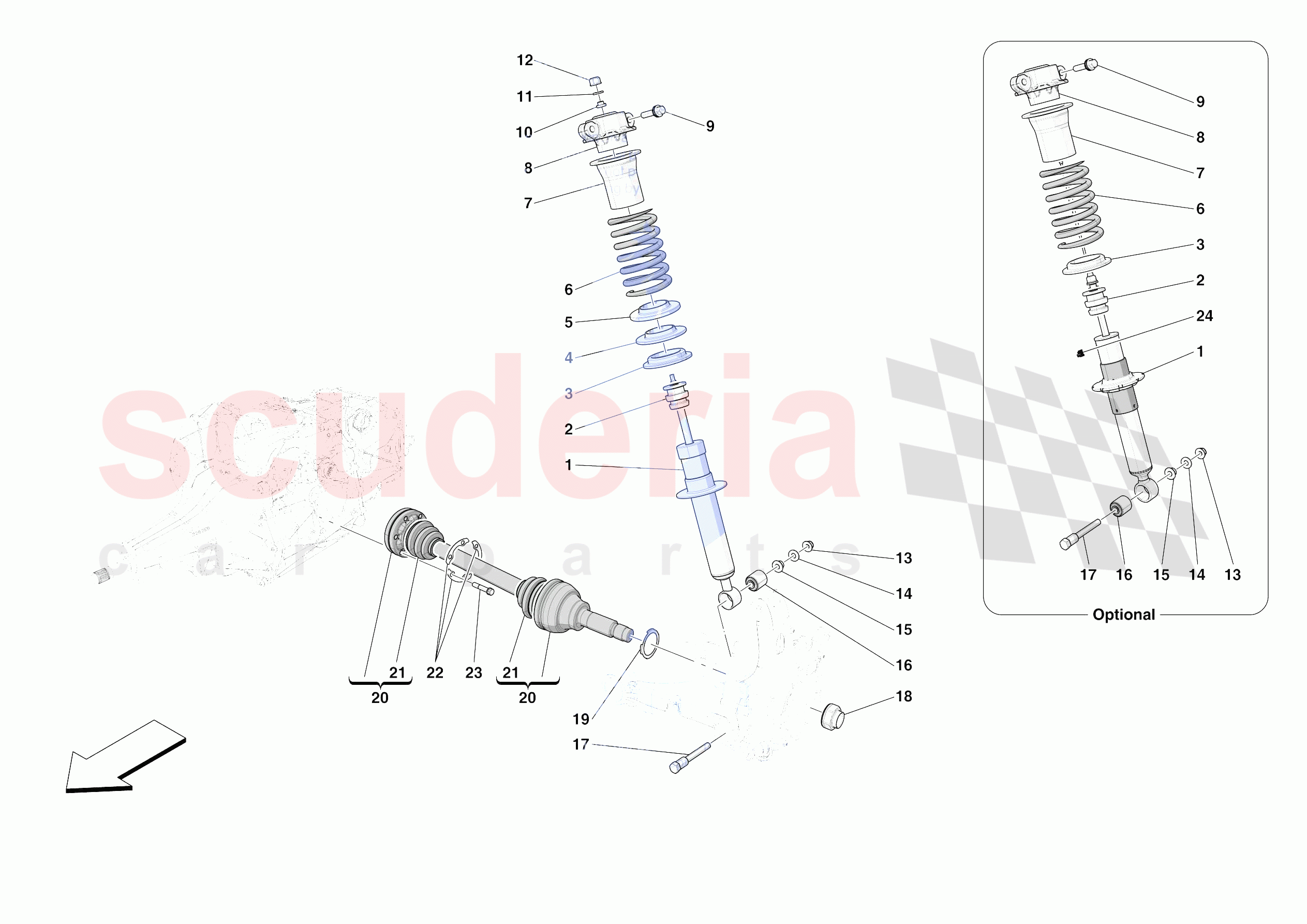 REAR SUSPENSION - SHOCK ABSORBERS of Ferrari Ferrari Portofino M Europe
