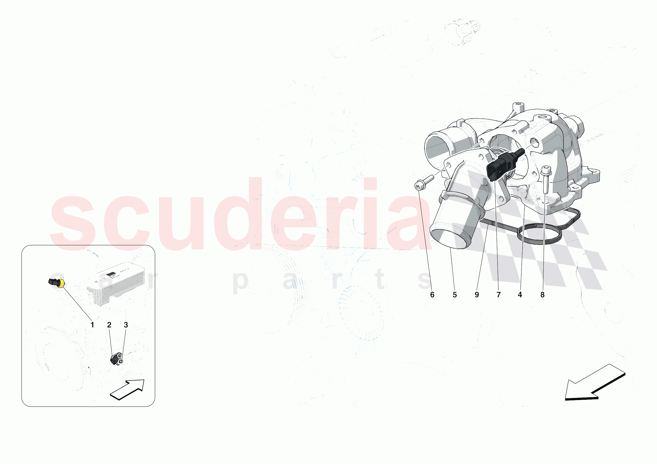 ENGINE TEMPERATURE AND PRESSURE REGULATORS of Ferrari Ferrari Portofino M Europe RH