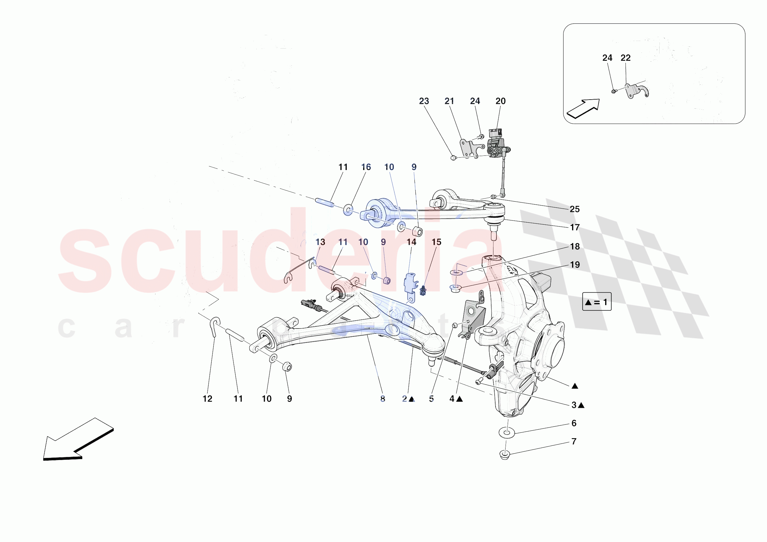 FRONT SUSPENSION - ARMS of Ferrari Ferrari Portofino M Europe RH
