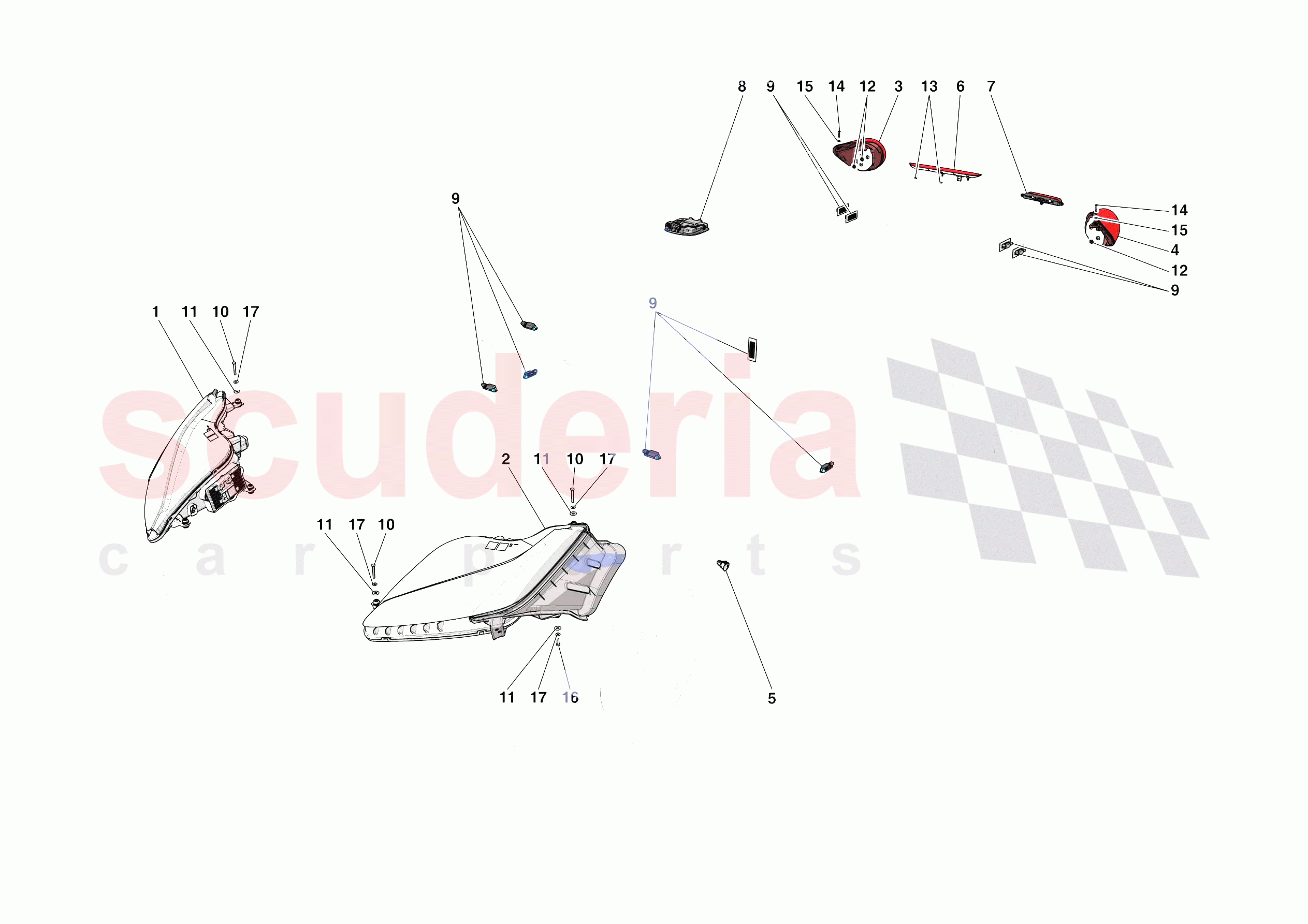 LIGHTING SYSTEMS of Ferrari Ferrari Portofino M Europe RH