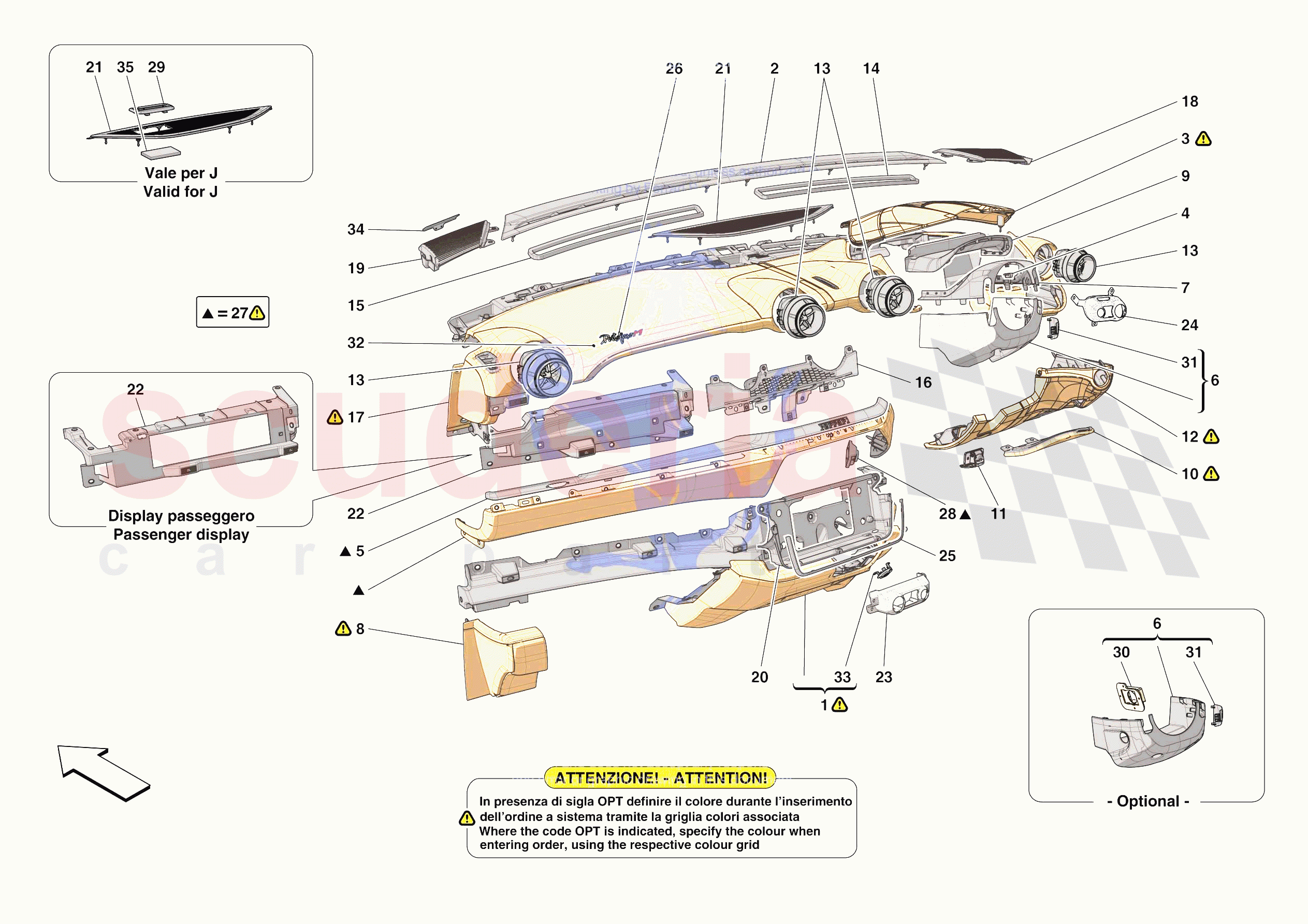 DASHBOARD - TRIM -APPLICABLE FOR RHD- of Ferrari Ferrari Portofino M USA