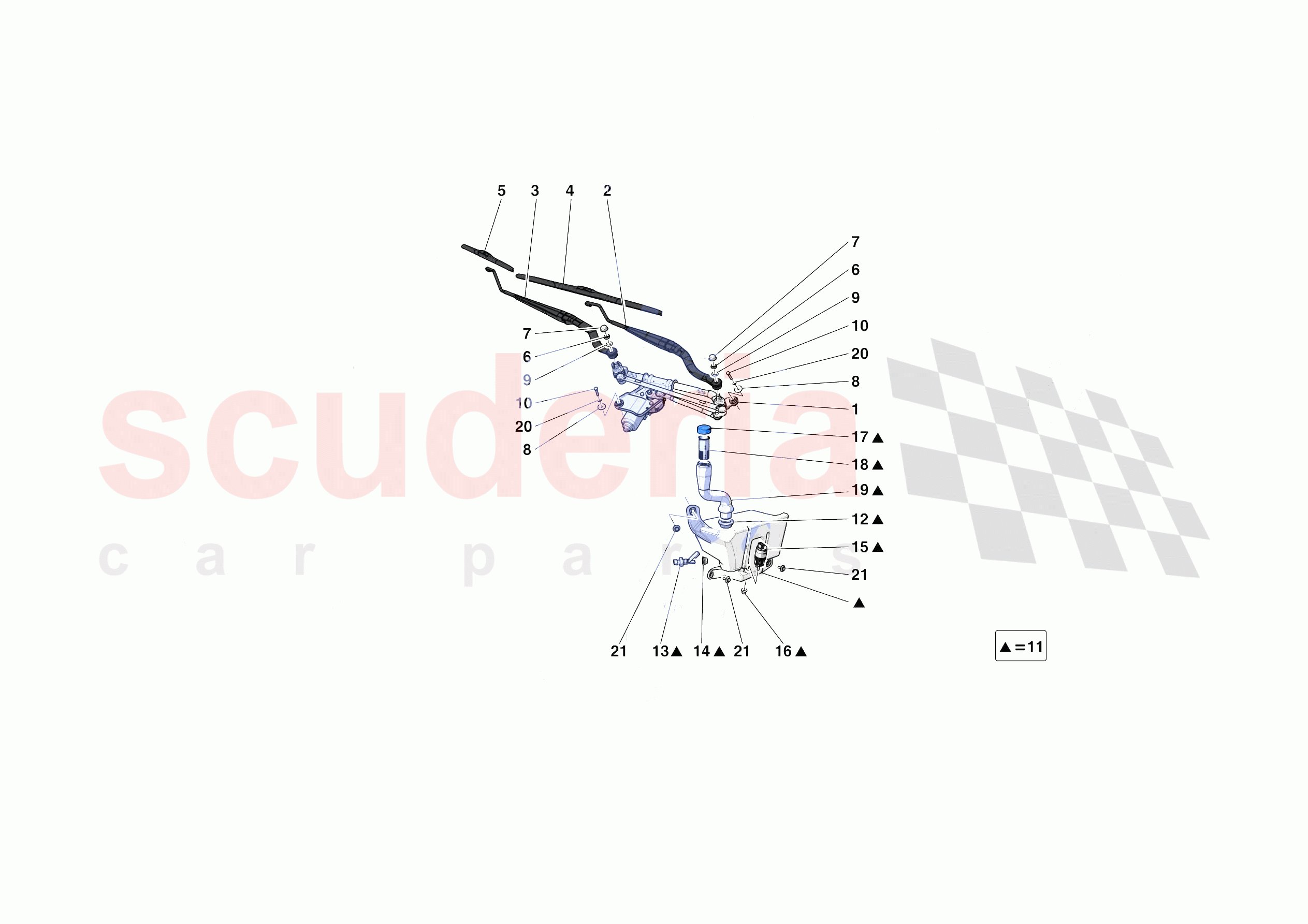 WIPERS AND HEADLAMP WASHERS of Ferrari Ferrari Portofino M USA