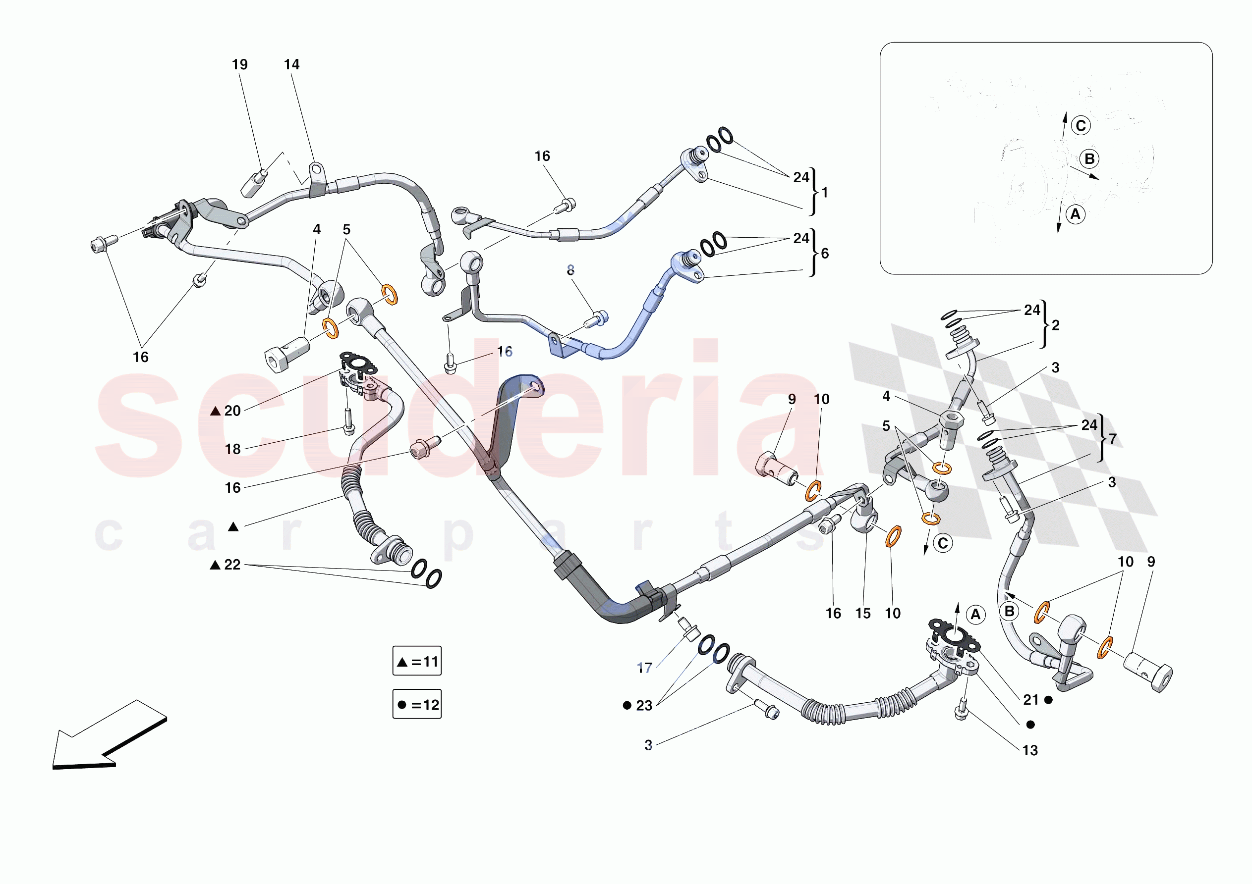 FORCED INDUCTION SYSTEM PIPES of Ferrari Ferrari Portofino USA