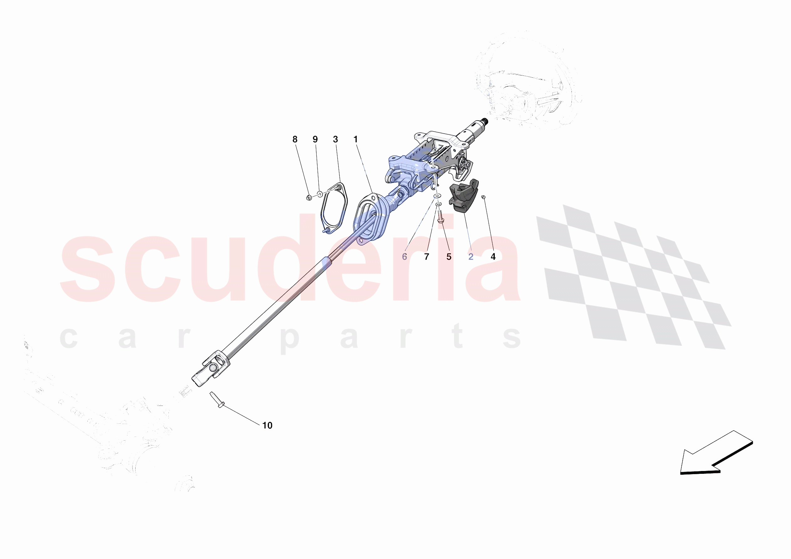 STEERING WHEEL AND STEERING SYSTEM - STEERING COLUMN of Ferrari Ferrari Portofino USA