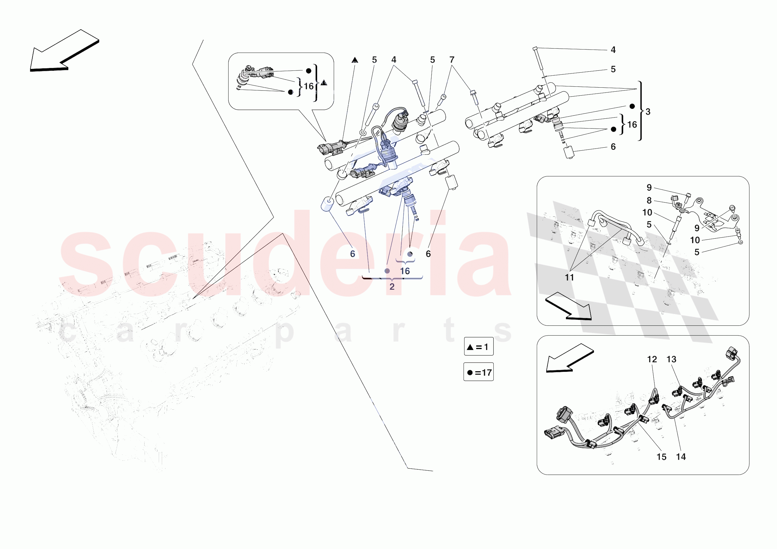 INJECTOR PIPES of Ferrari Ferrari Purosangue Europe