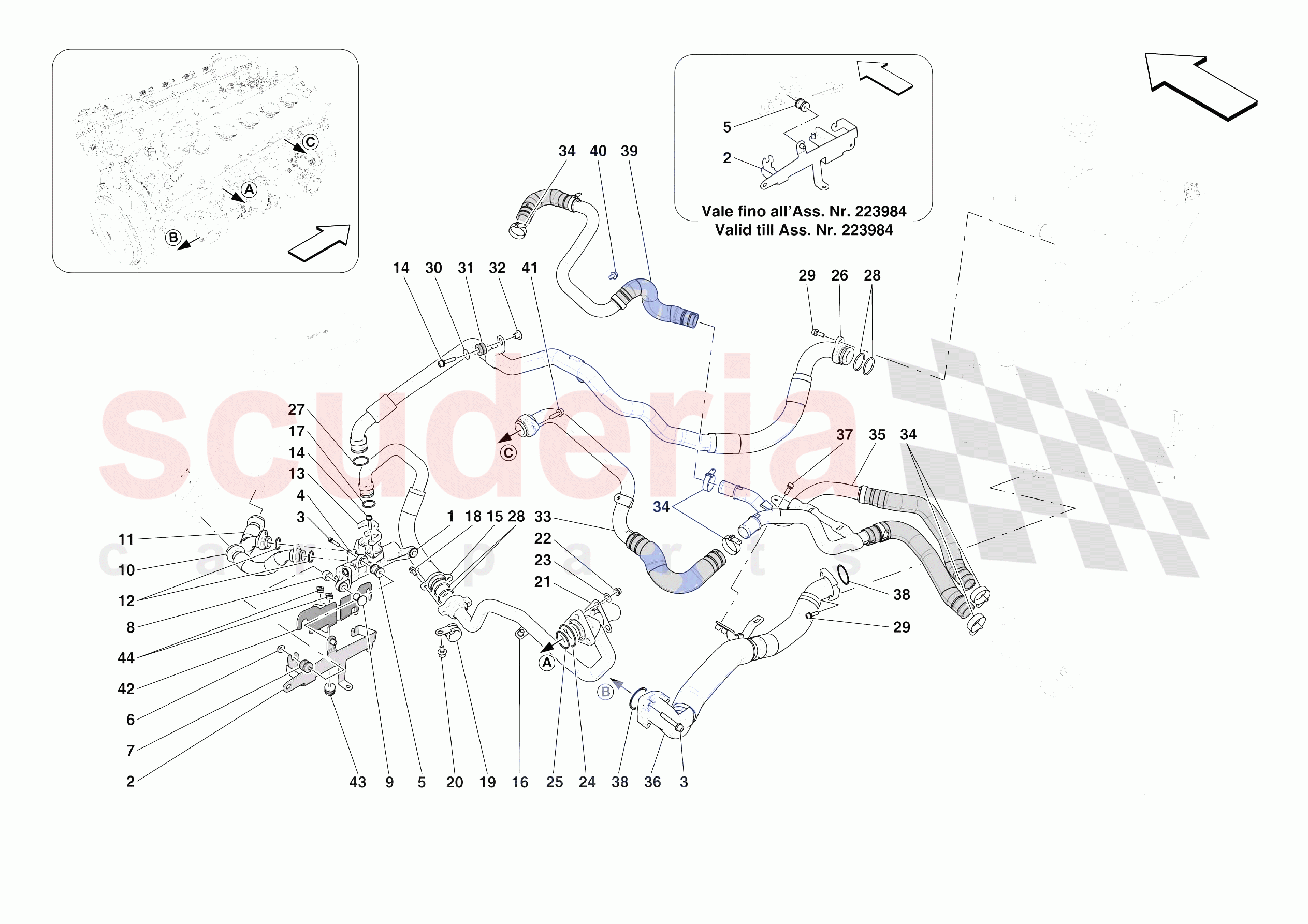 OIL PIPES AND ENGINE OIL LEVEL SENSOR of Ferrari Ferrari Purosangue Europe