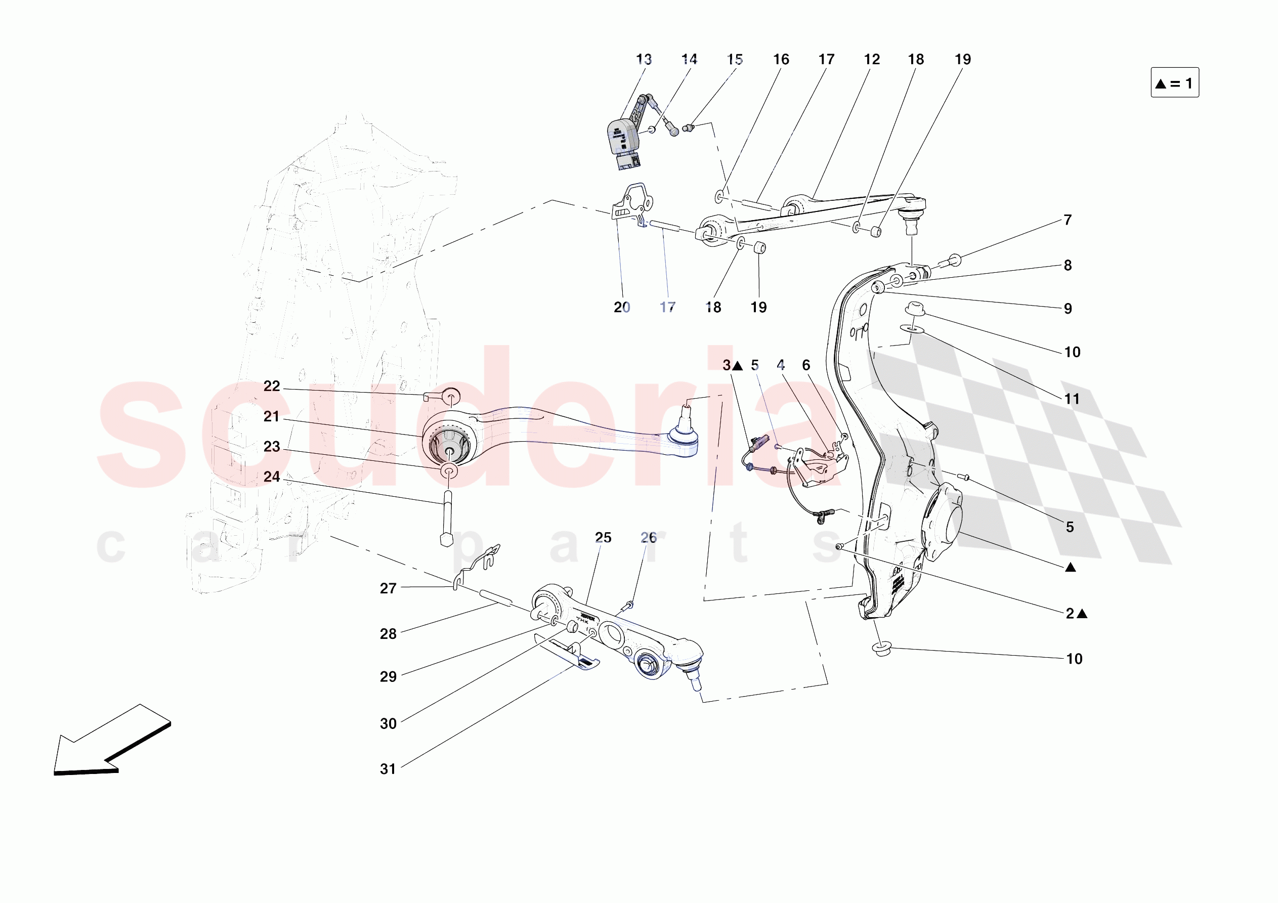 FRONT SUSPENSION - ARMS of Ferrari Ferrari Purosangue Europe
