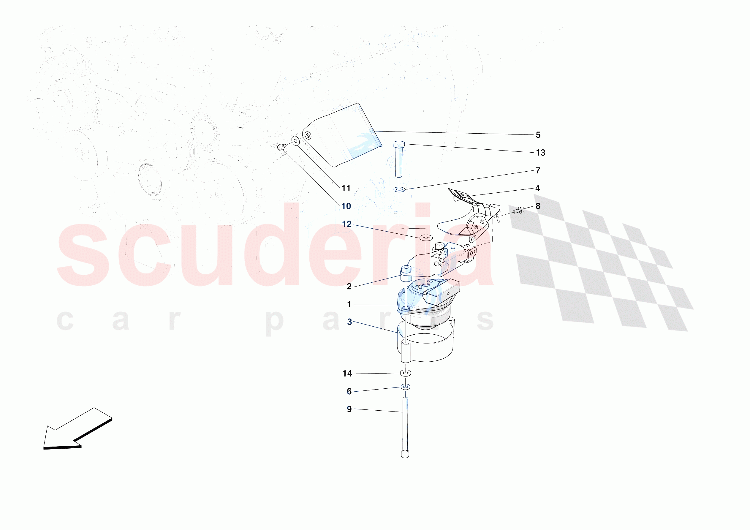 ENGINE SUSPENSION BUSH of Ferrari Ferrari Purosangue Europe RH