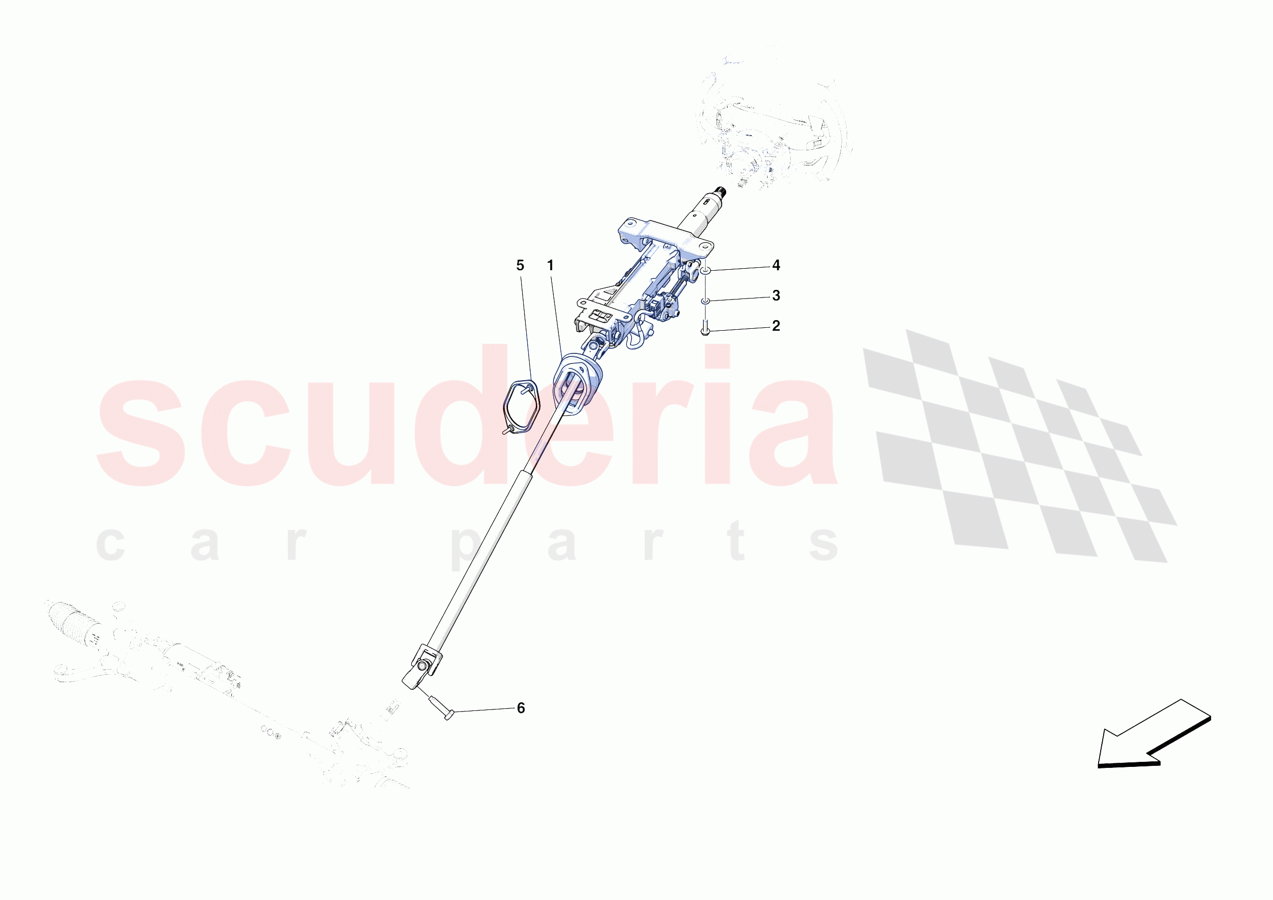 STEERING WHEEL AND STEERING SYSTEM - STEERING COLUMN of Ferrari Ferrari Purosangue Europe RH