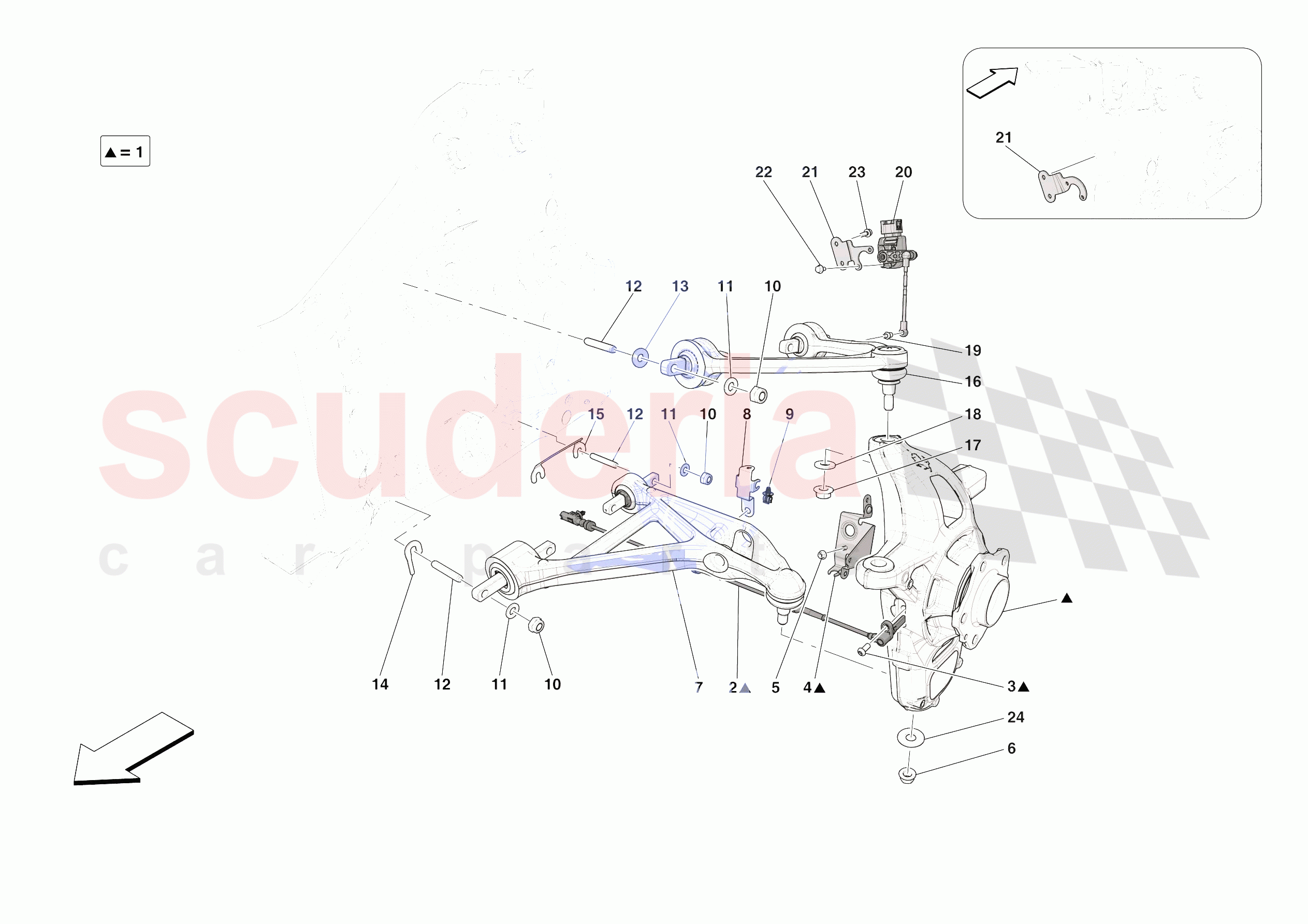 FRONT SUSPENSION - ARMS of Ferrari Ferrari Roma Europe