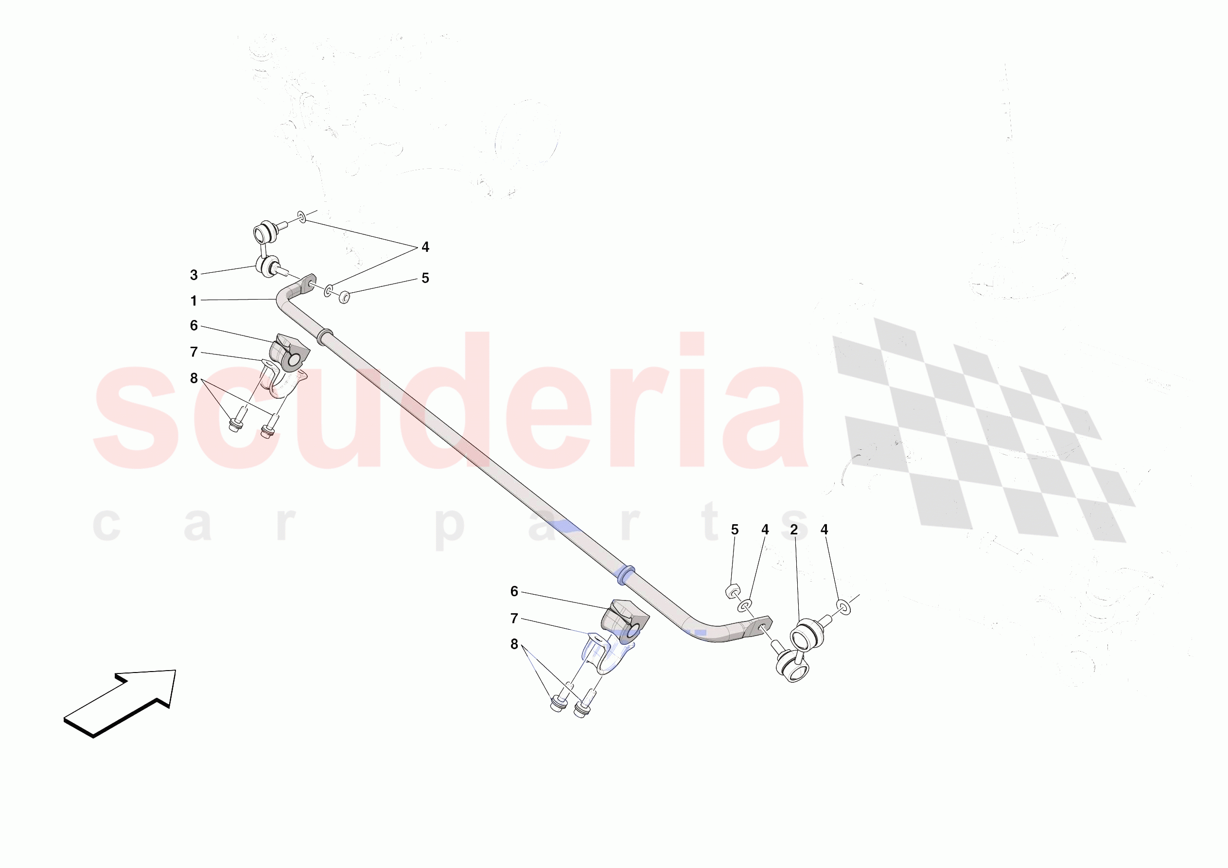 REAR TORSION BAR of Ferrari Ferrari Roma Europe