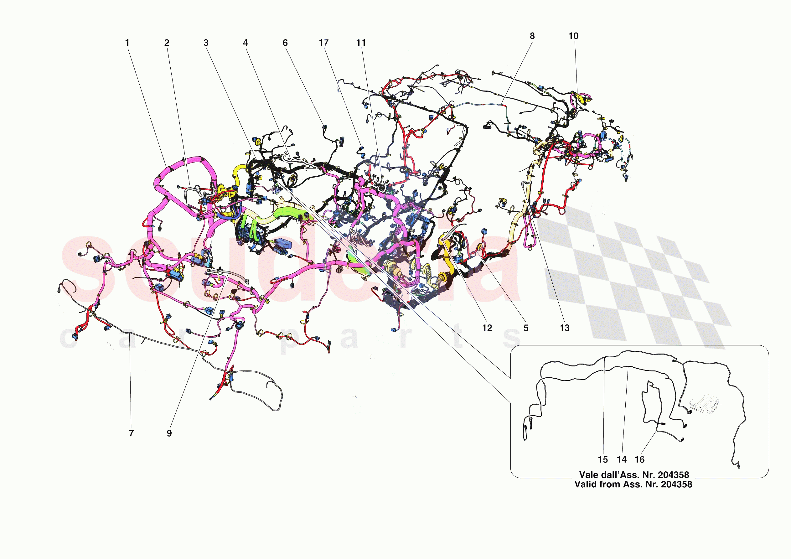 LOW VOLTAGE WIRING HARNESSES of Ferrari Ferrari Roma Europe