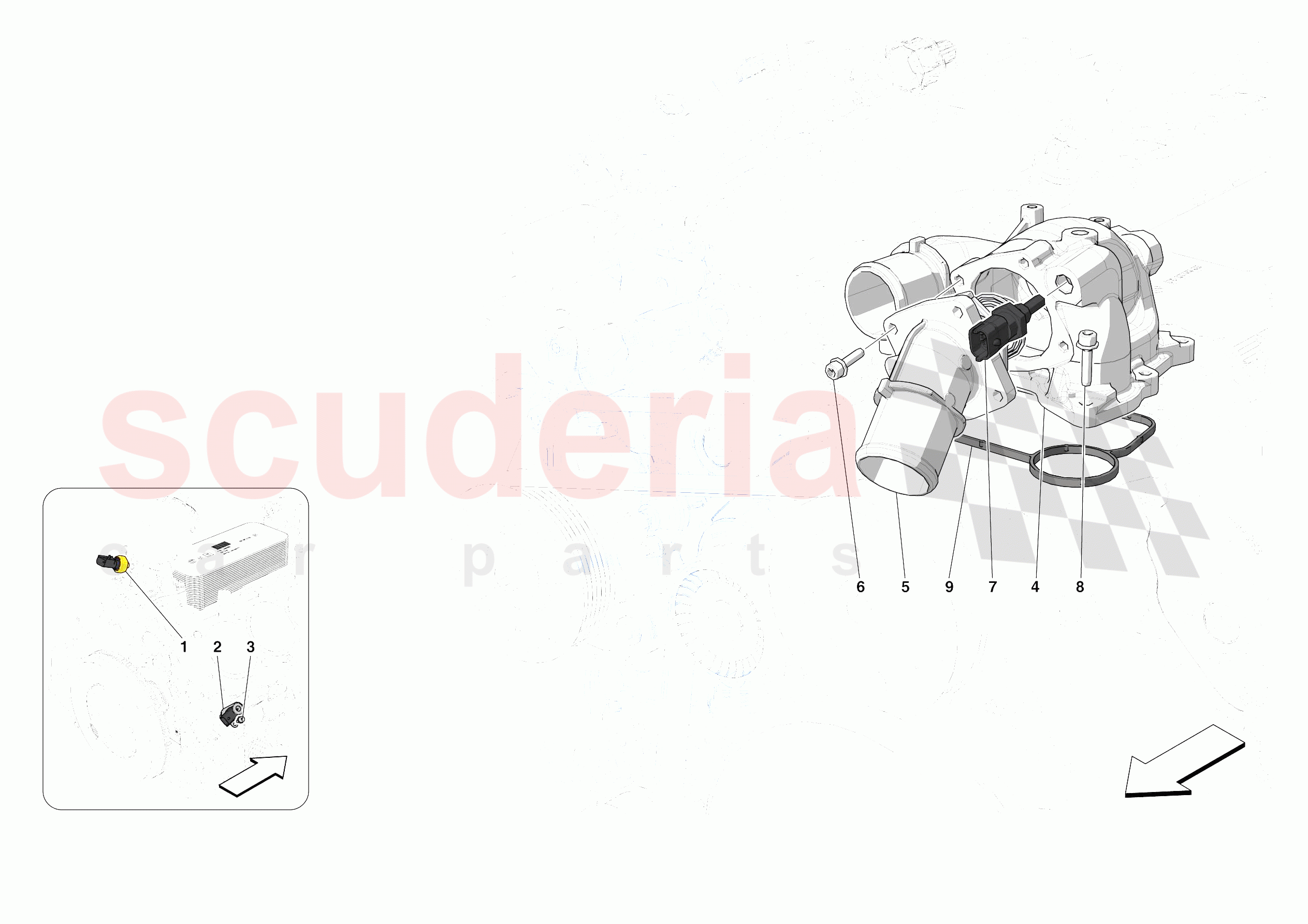 ENGINE TEMPERATURE AND PRESSURE REGULATORS of Ferrari Ferrari Roma Europe RH