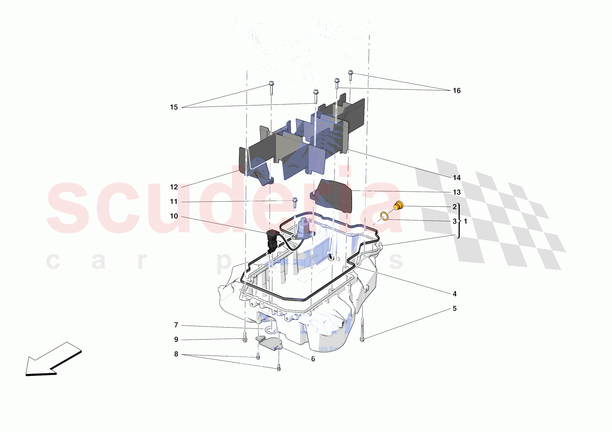 ENGINE OIL SUMP of Ferrari Ferrari Roma Spider Europe