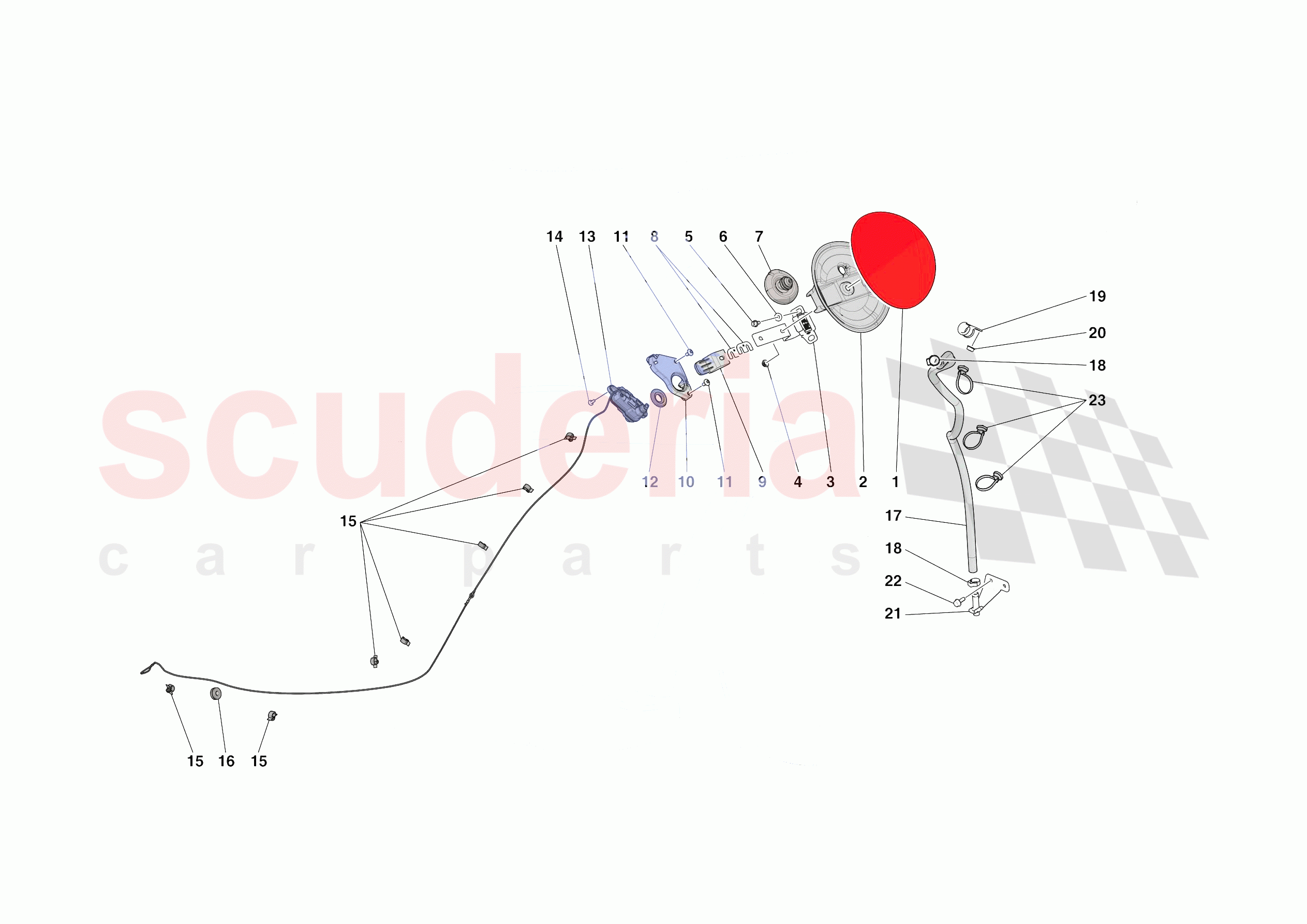 FUEL FILLER SEAT of Ferrari Ferrari Roma Spider Europe