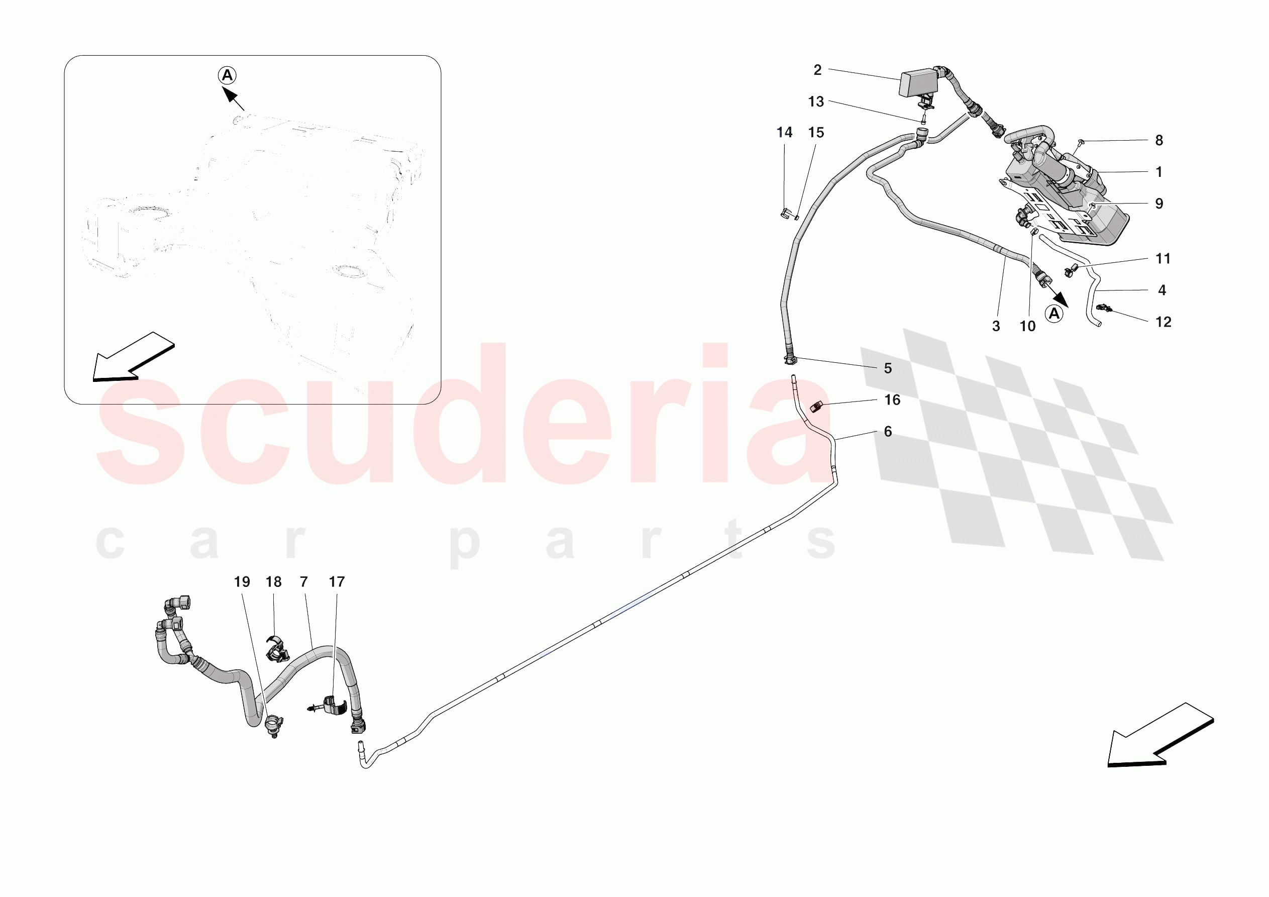 EVAPORATIVE EMISSIONS CONTROL SYSTEM of Ferrari Ferrari Roma Spider Europe RH