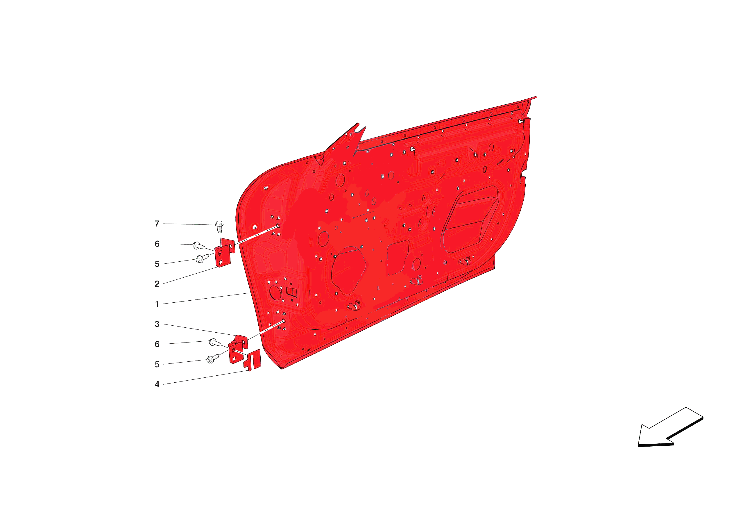 FRONT DOOR SUBSTRUCTURE of Ferrari Ferrari Roma Spider Europe RH