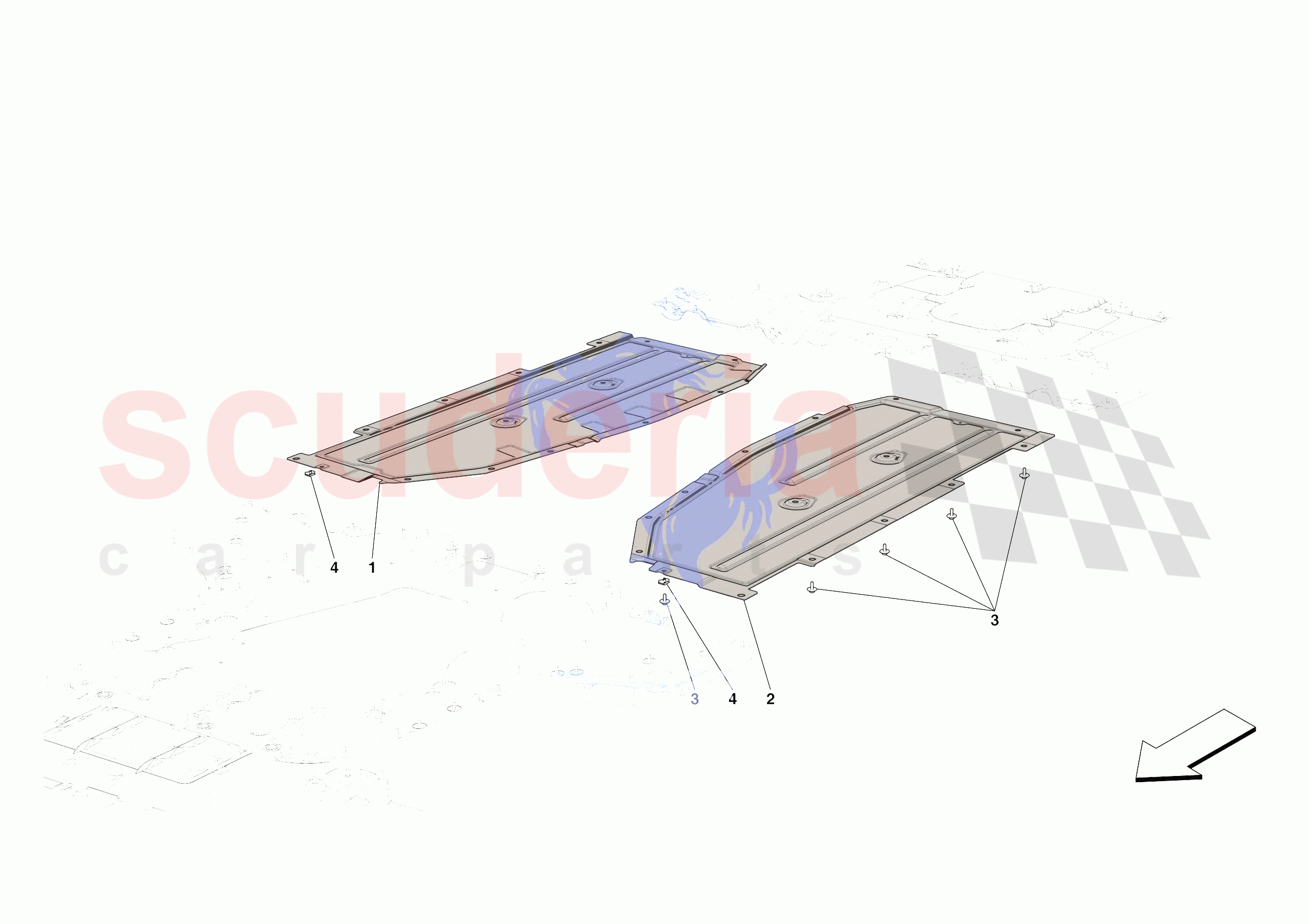 CENTRE SHIELDS of Ferrari Ferrari Roma Spider Europe RH