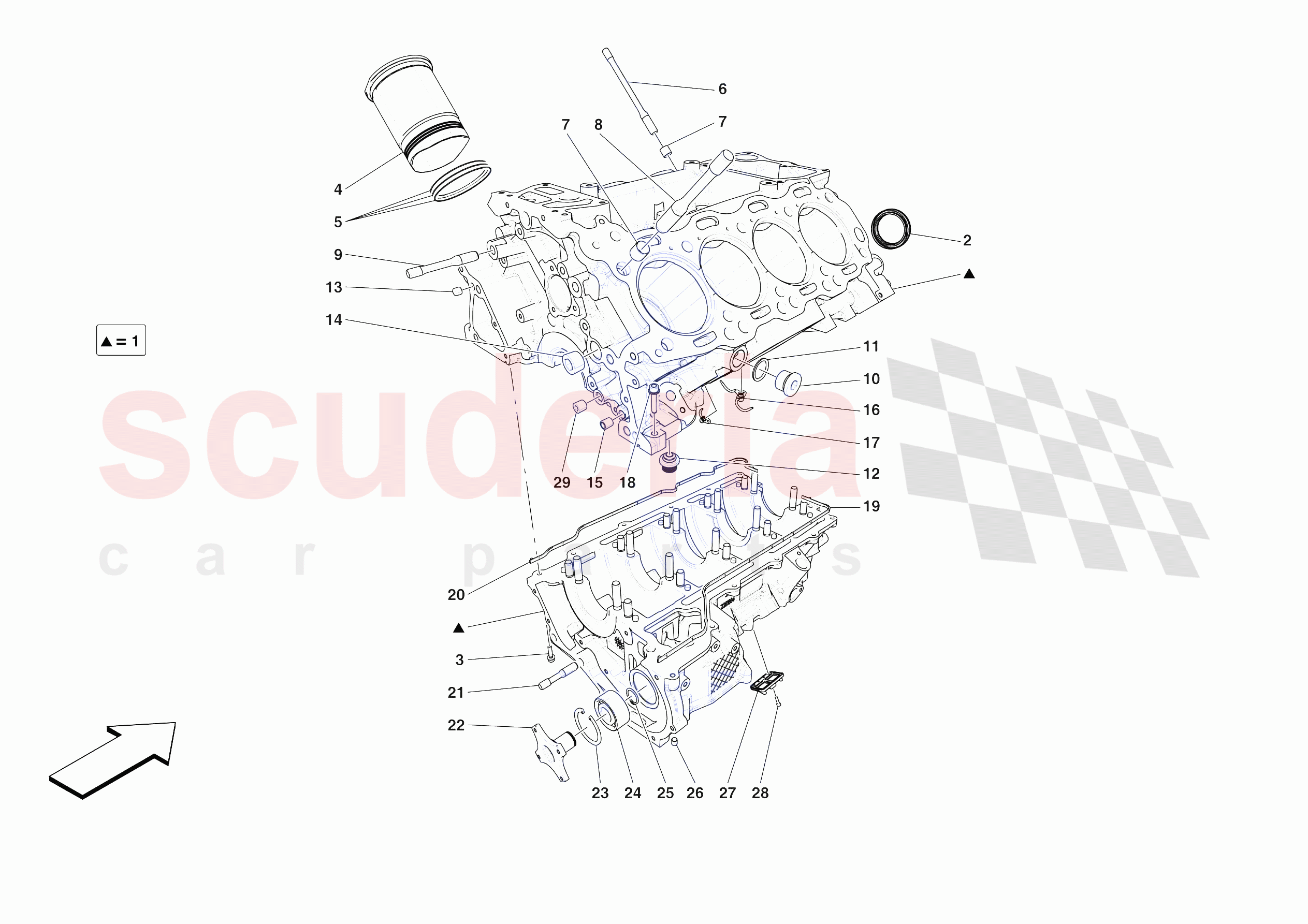 CRANKCASE of Ferrari Ferrari Roma Spider USA