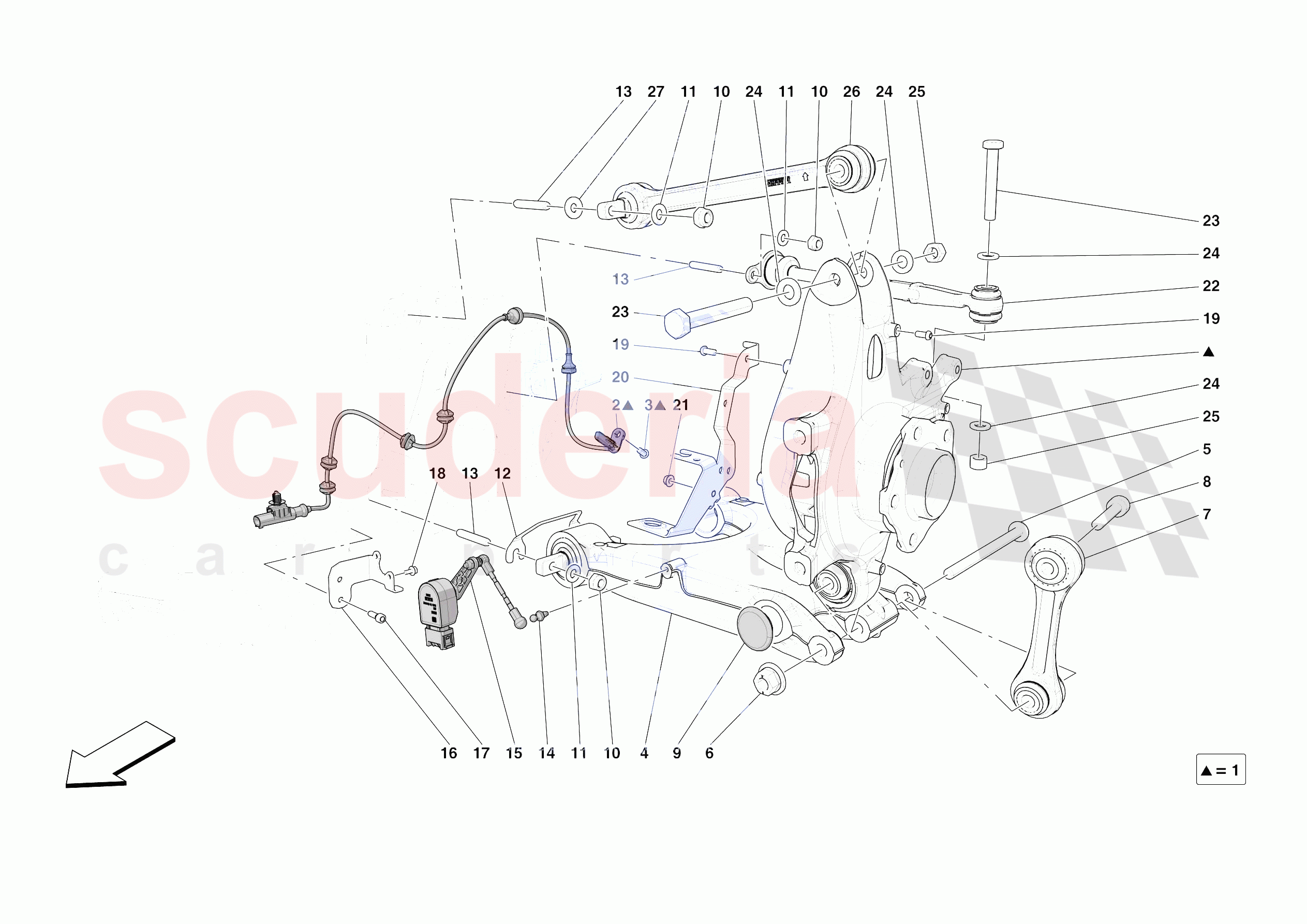 REAR SUSPENSION - ARMS of Ferrari Ferrari Roma Spider USA