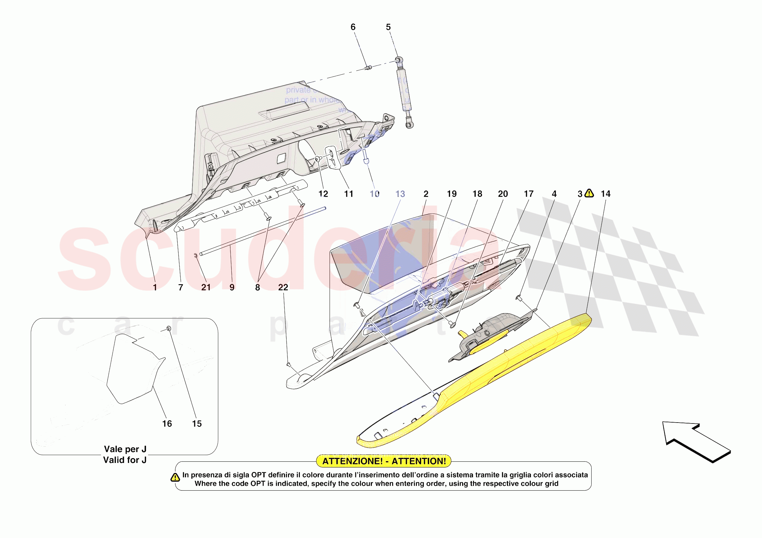 DASHBOARD - GLOVE COMPARTMENT of Ferrari Ferrari Roma Spider USA