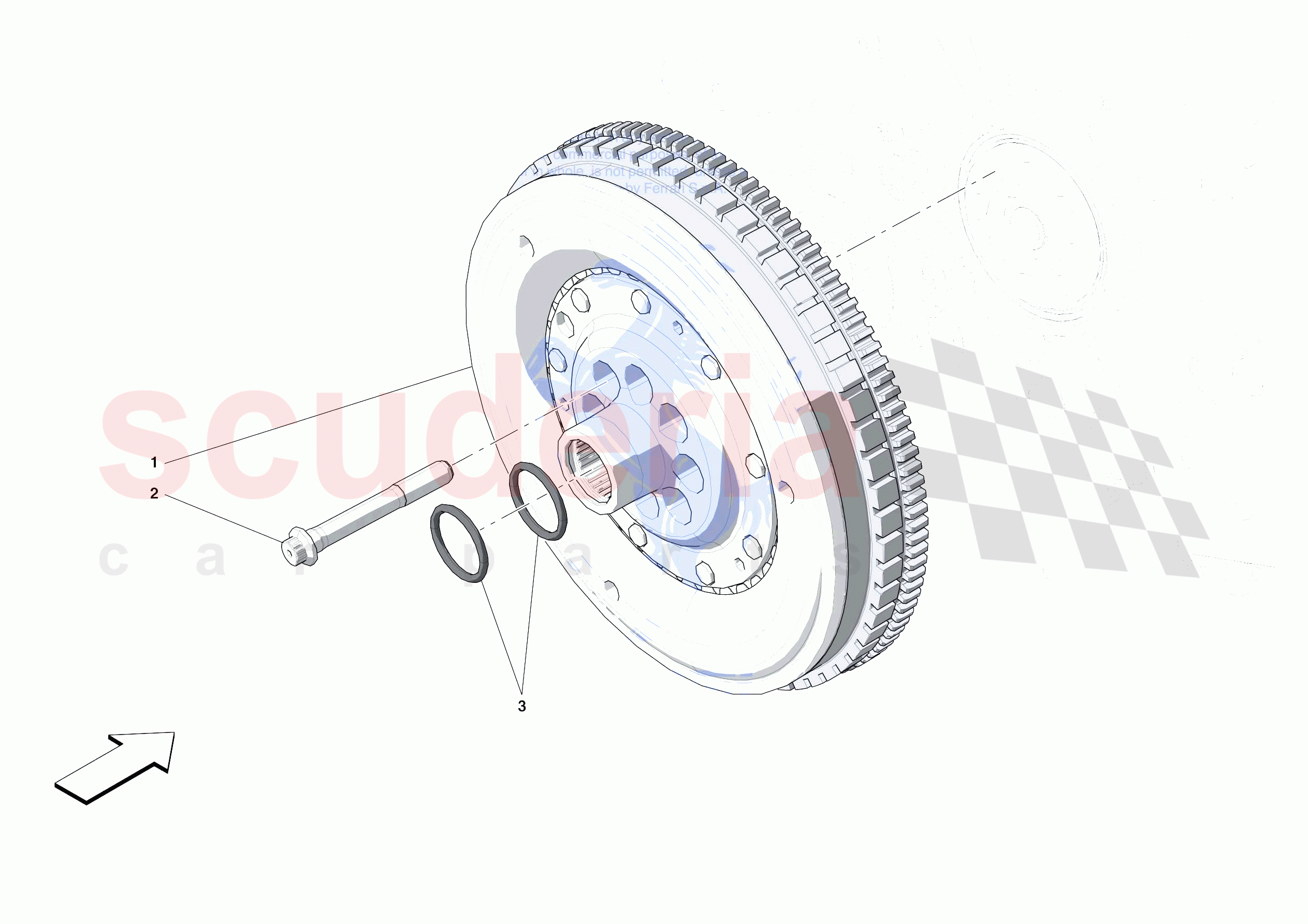 ENGINE FLYWHEEL of Ferrari Ferrari Roma USA