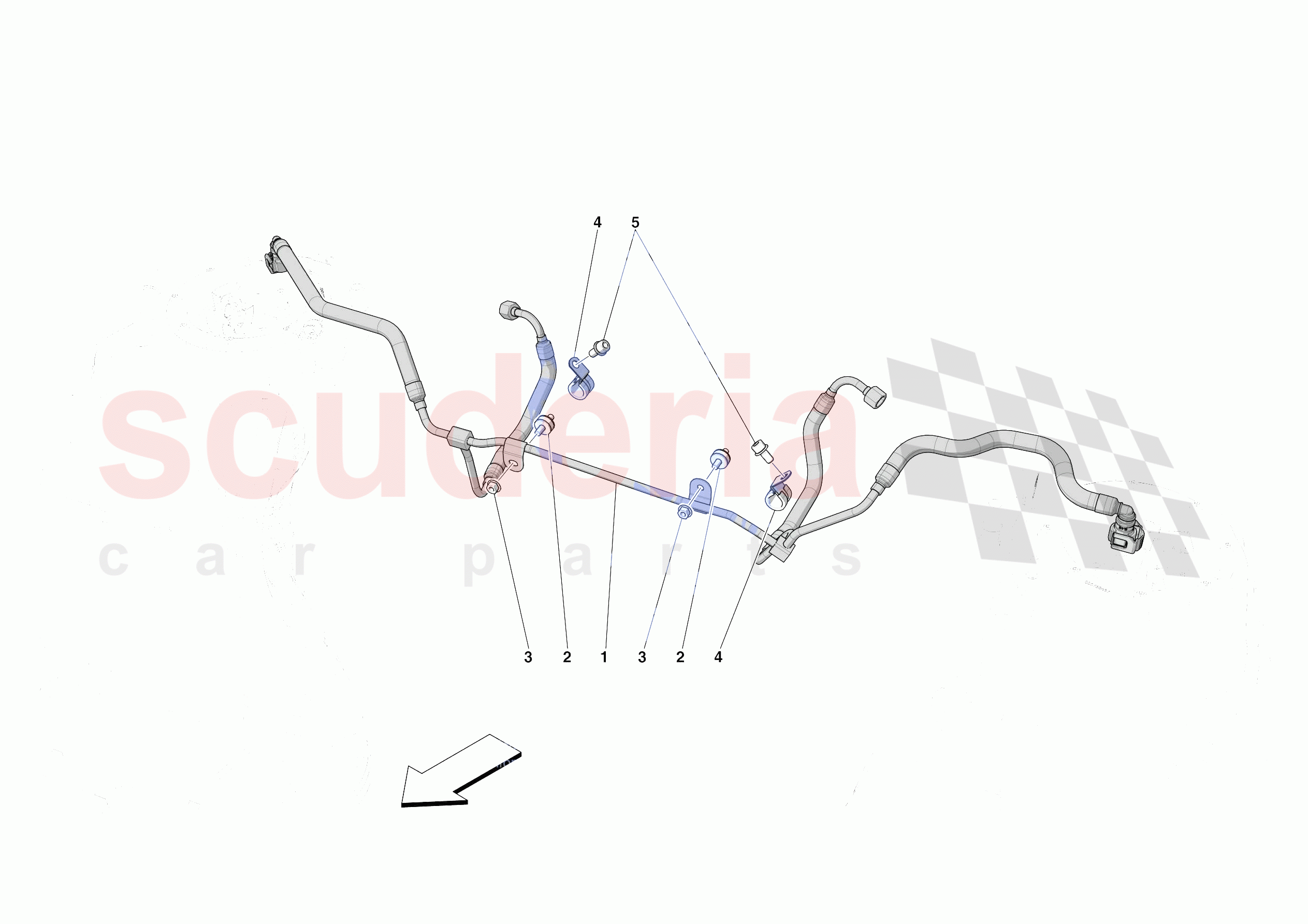 ENGINE FUEL DELIVERY PIPES of Ferrari Ferrari SF90 Spider Europe