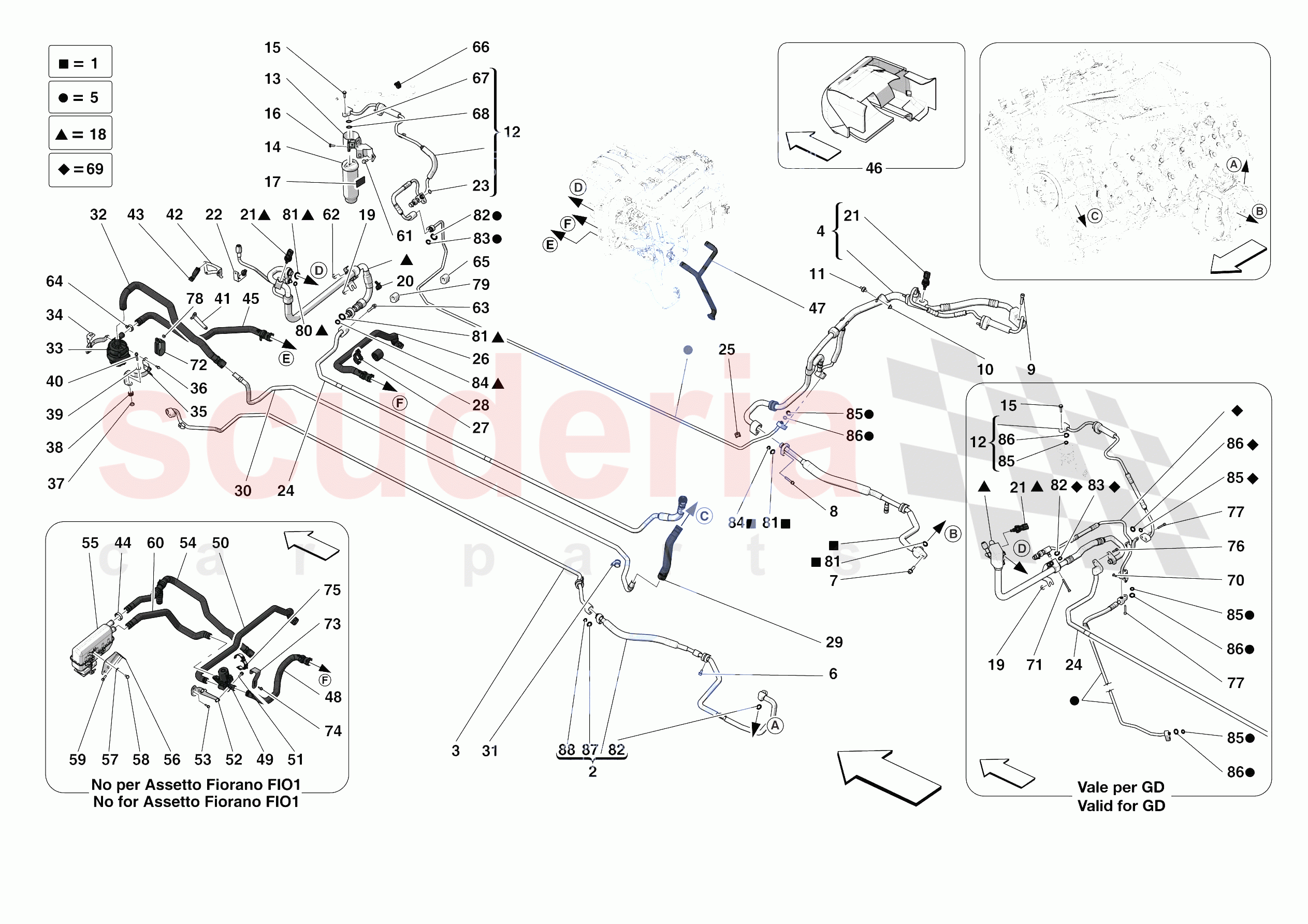 A/C SYSTEM - AIR CONDITIONER SYSTEM of Ferrari Ferrari SF90 Spider Europe