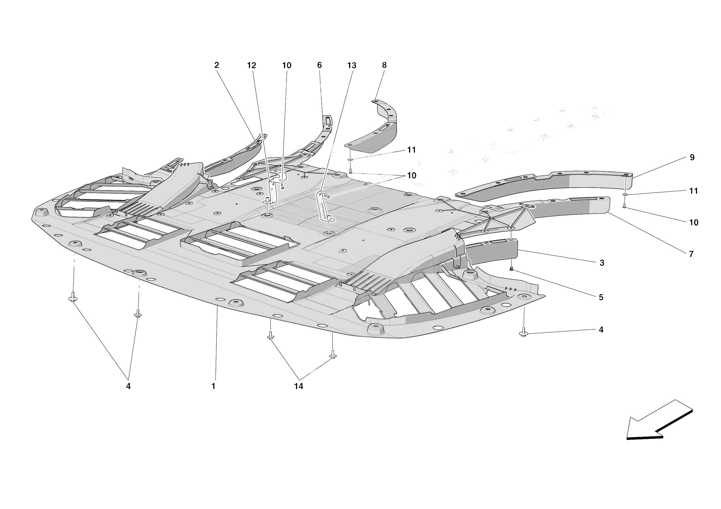 FRONT SHIELDS of Ferrari Ferrari SF90 Spider Europe RH